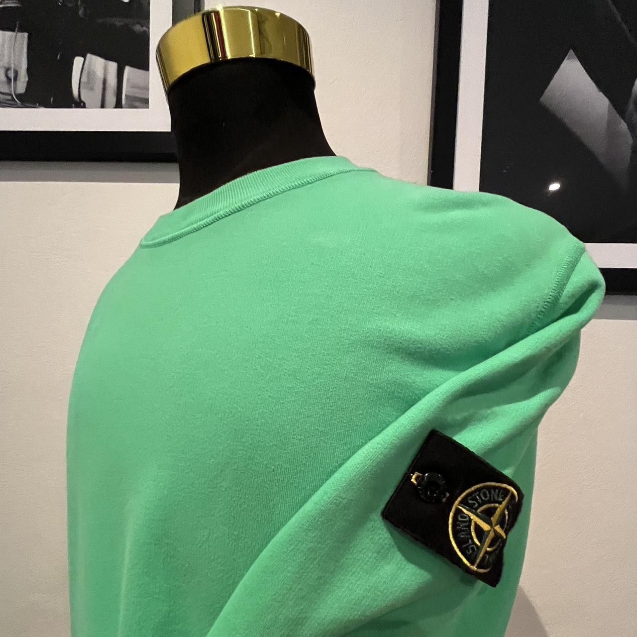 image of Stone Island Mint Green Fleece Sweater Size Xl, Men's