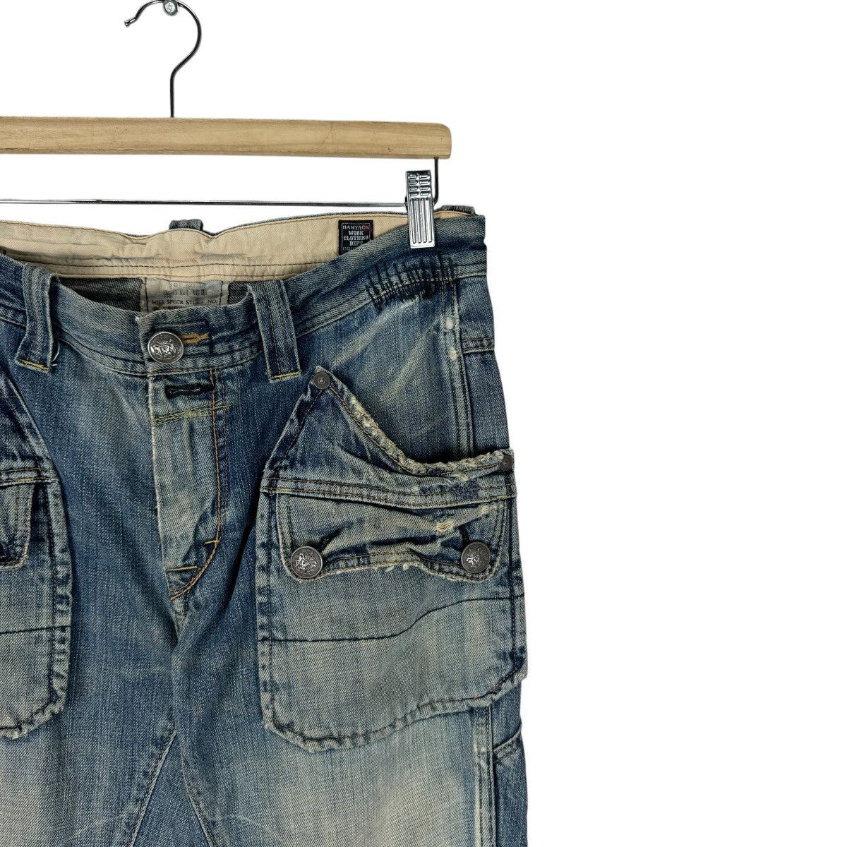 If Six Was Nine ☀️BARTACK MILL SPEC PATCHWORK DENIM PANTS Size US 34 / EU 50 - 4 Thumbnail