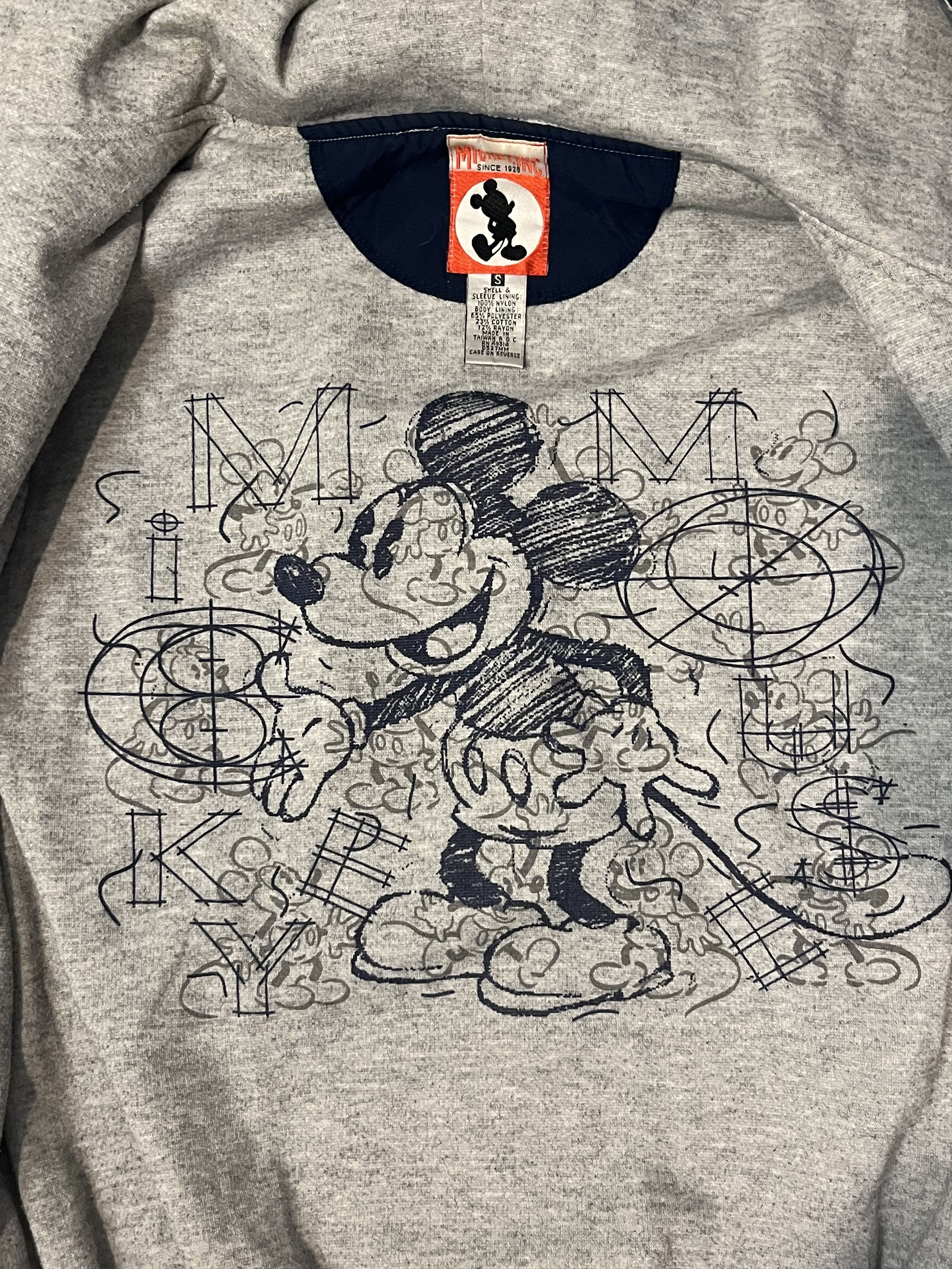 Disney × Vintage 90s Mickey Disney Active Boxy University Jacket Size US S / EU 44-46 / 1 - 8 Thumbnail