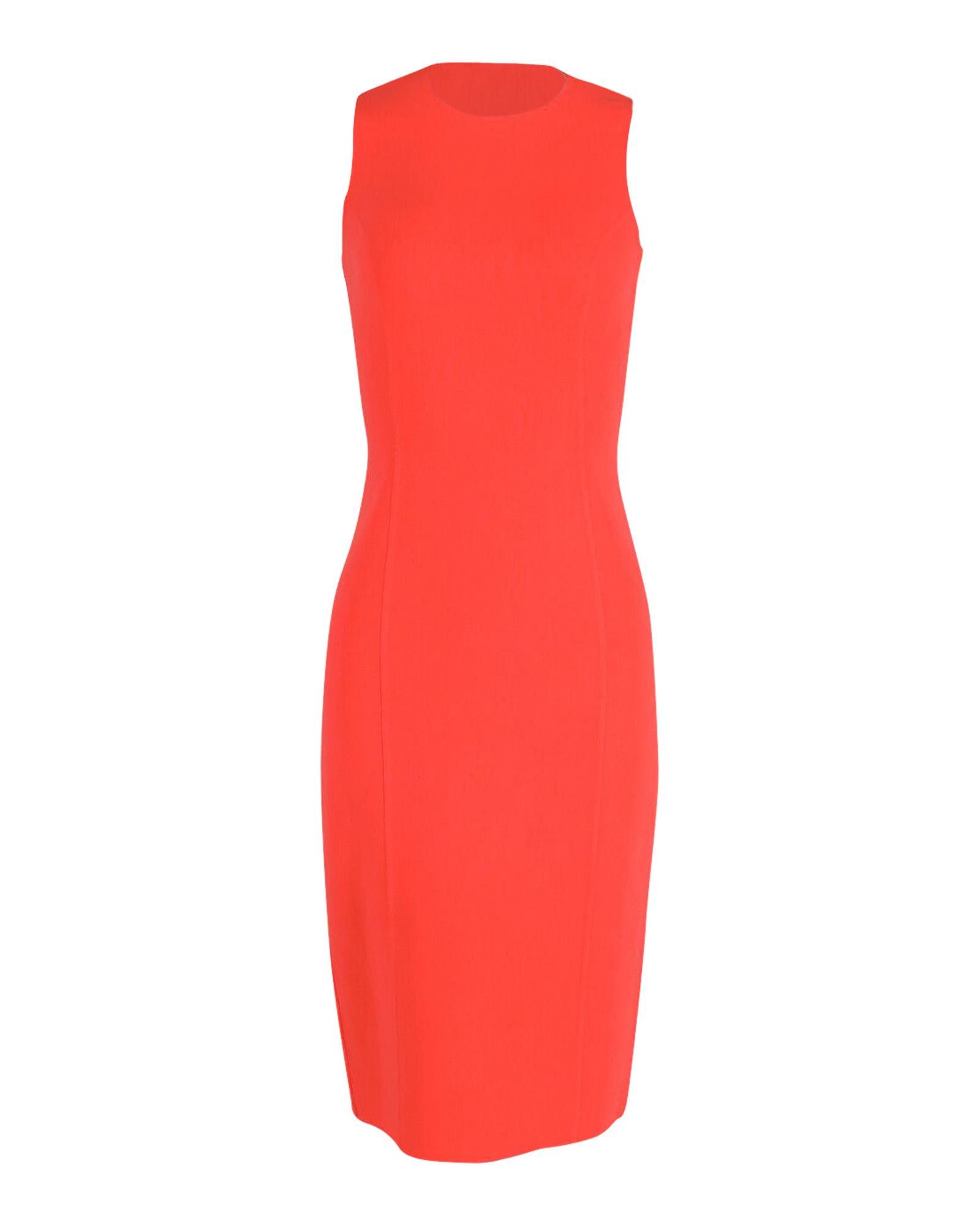 image of Sleeveless Orange Laine Sheath Dress By Michael Kors, Women's (Size Medium)