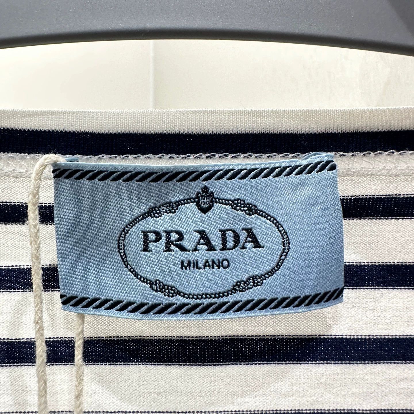 Prada Prada feb310 striped triangle logo long sleeve T-shirt S Size S / US 4 / IT 40 - 3 Thumbnail