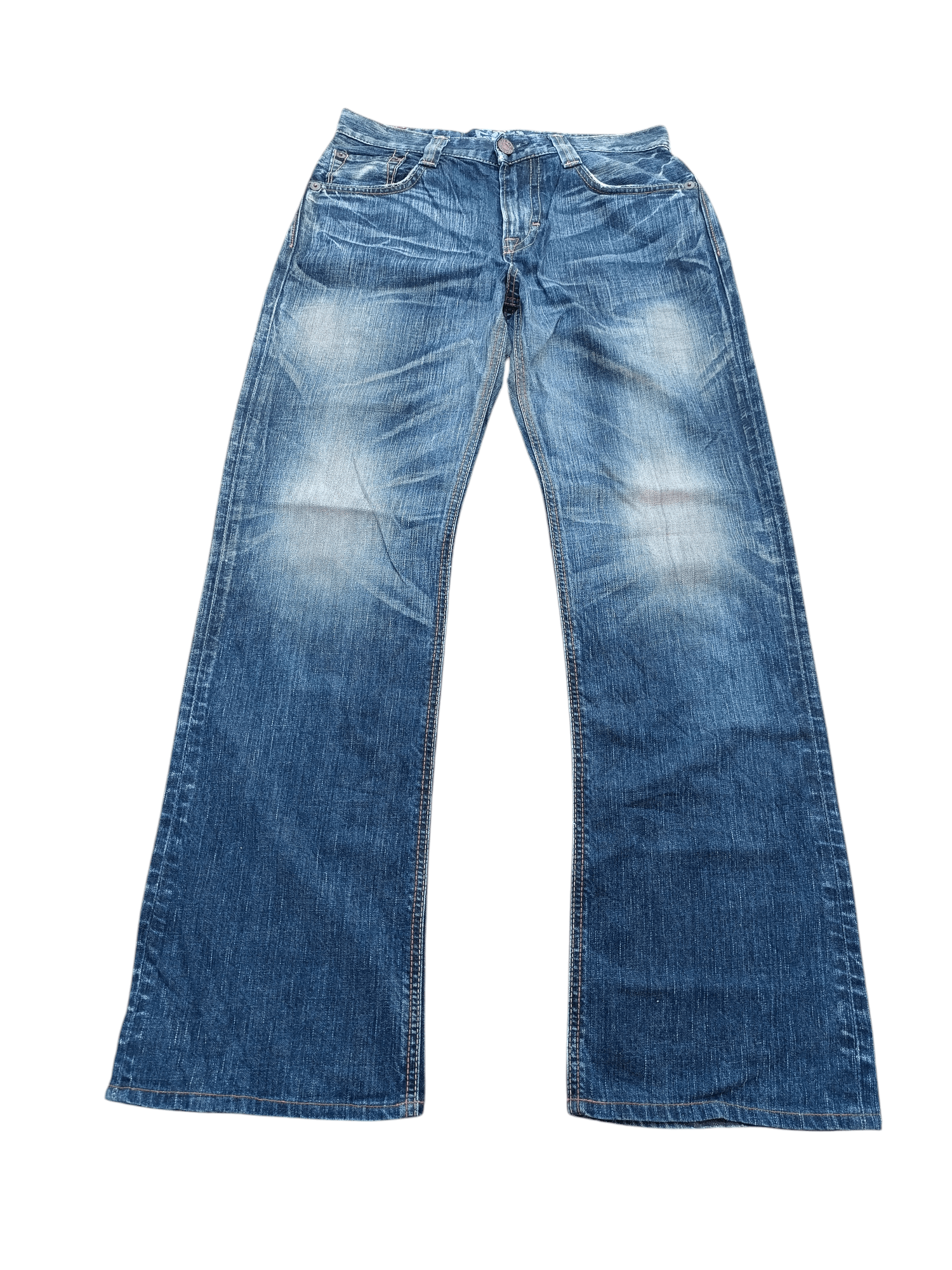 Edwin × Japanese Brand Vintage Edwin 503 Bootcut Whiskers Faded Denim Size US 30 / EU 46 - 2 Thumbnail