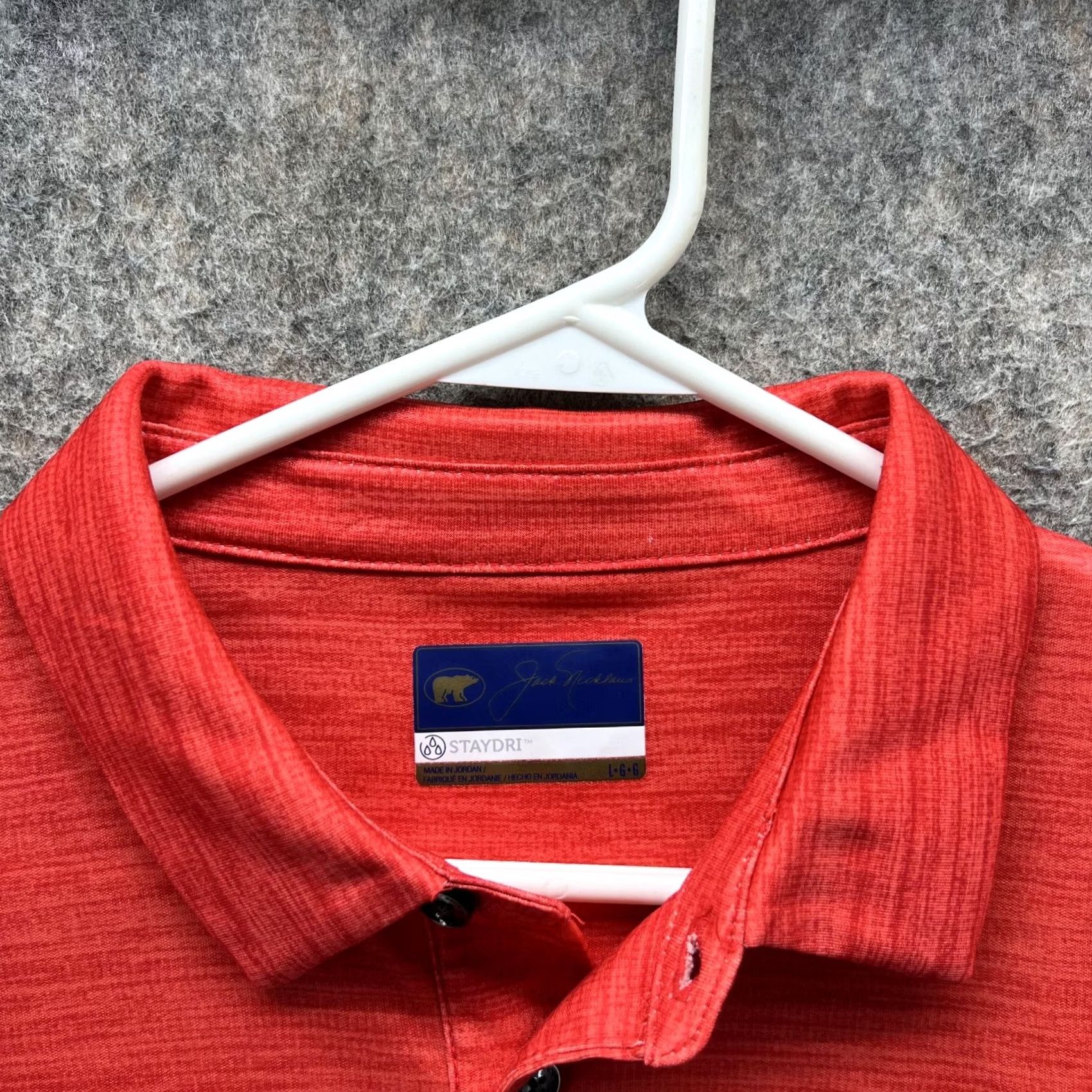 Vintage Jack Nicklaus Polo Shirt Men Large Adult Orange Polyester Stay Dri Knit Golf Size US L / EU 52-54 / 3 - 5 Thumbnail