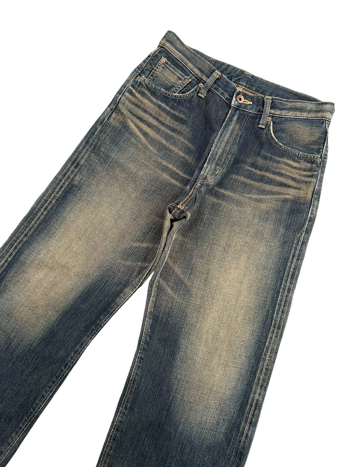 Kapital RUSTY VINTAGE EDWIN 505Z SELVEDGE MUDWASH FADED DENIM JEANS Size US 30 / EU 46 - 3 Thumbnail