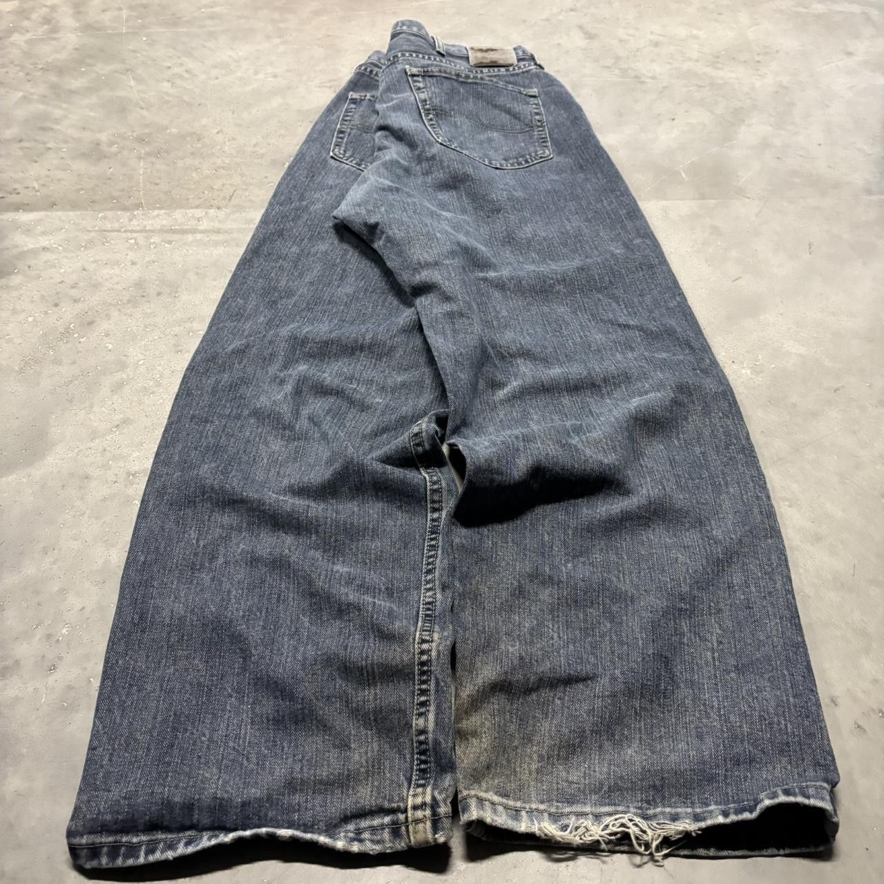 Japanese Brand × Vintage Crazy Vintage Y2K/2000s Baggy Grunge Dark Wash Skater Denim Jeans! Size US 36 / EU 52 - 4 Thumbnail