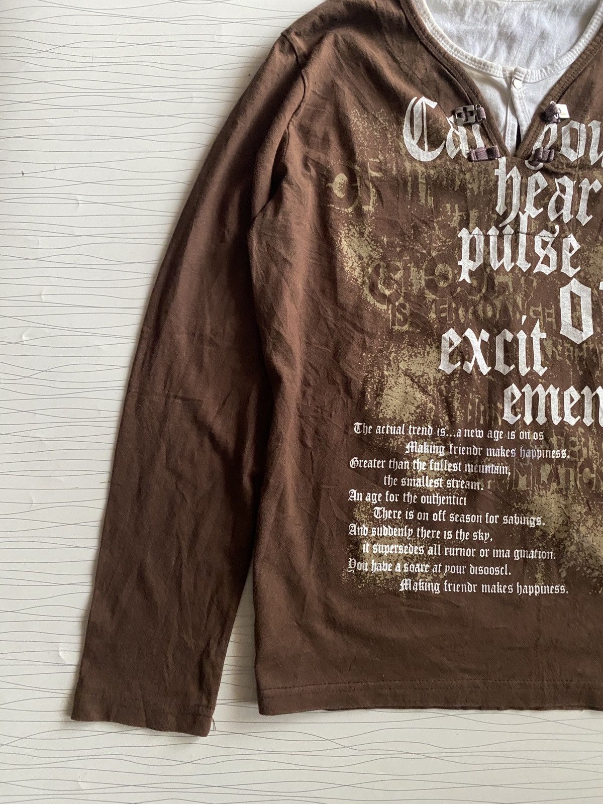 KMRii Japanese Hear The Pulse Double Layer Tee Size US L / EU 52-54 / 3 - 2 Thumbnail