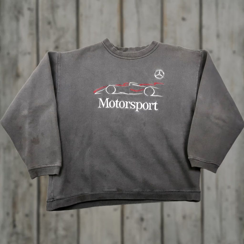 Mercedes-Benz VINTAGE Mercedes Benz Sweatshirt Crewneck L Black Cotton Logo 90s Cars Mens Size US L / EU 52-54 / 3 - 1 Thumbnail