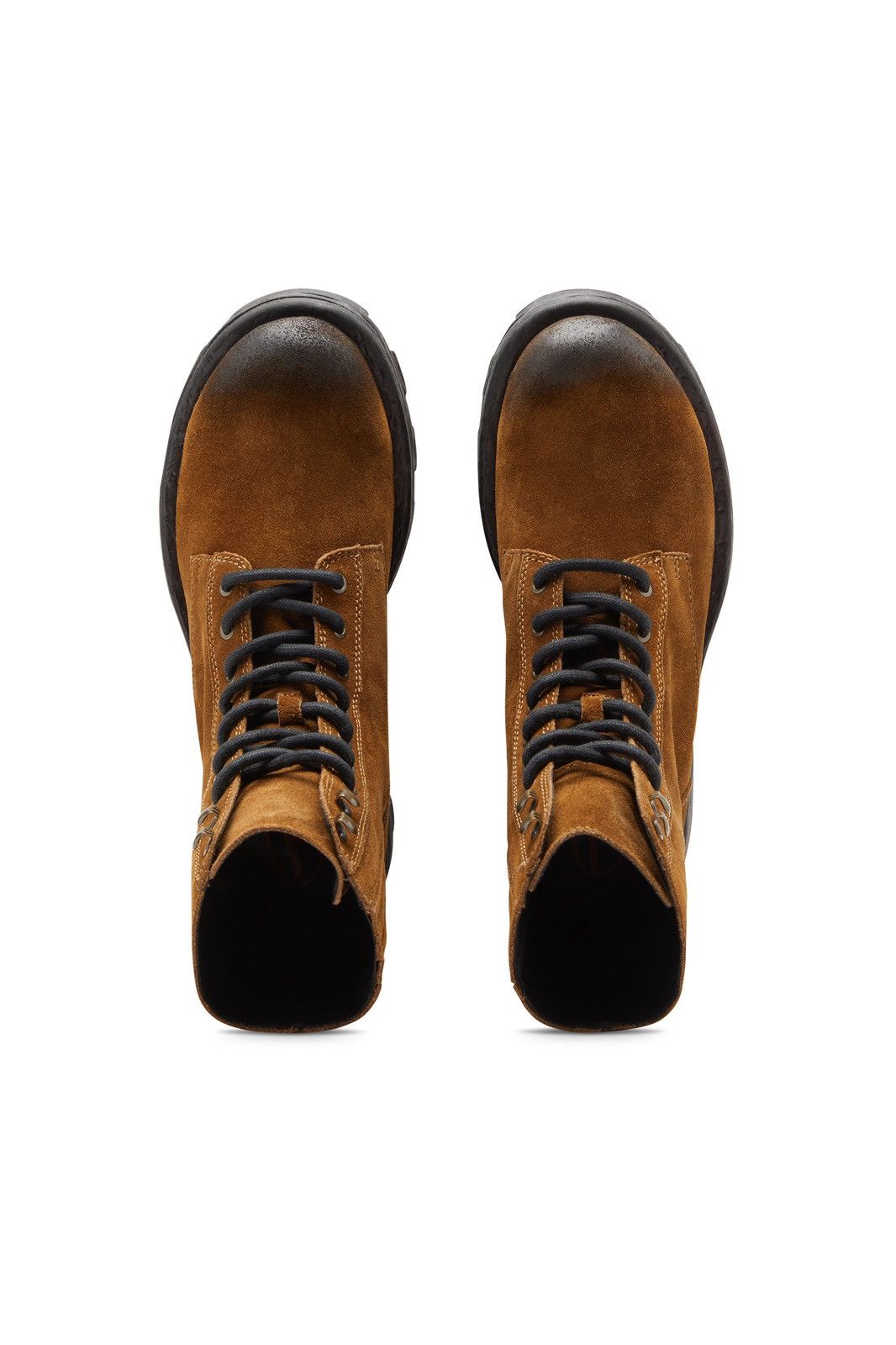 Diesel DIESEL D-HAMMER BT Combat Boots - Walnut Brown Oiled Suede Size US 10.5 / EU 43-44 - 2 Thumbnail