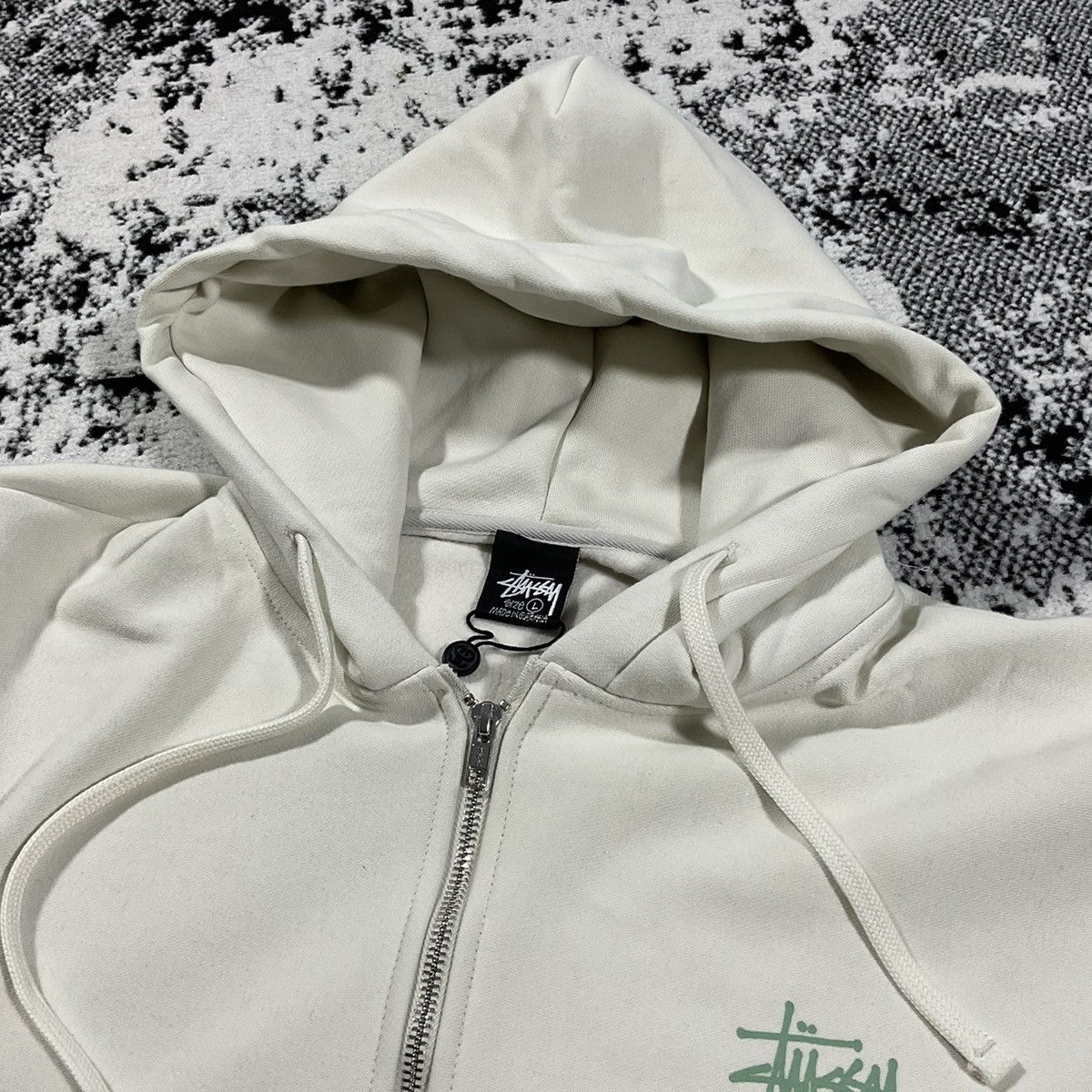 Stussy STUSSY DOLLIE ZIP HOODIE IN NATURAL - LARGE Size US L / EU 52-54 / 3 - 5 Thumbnail