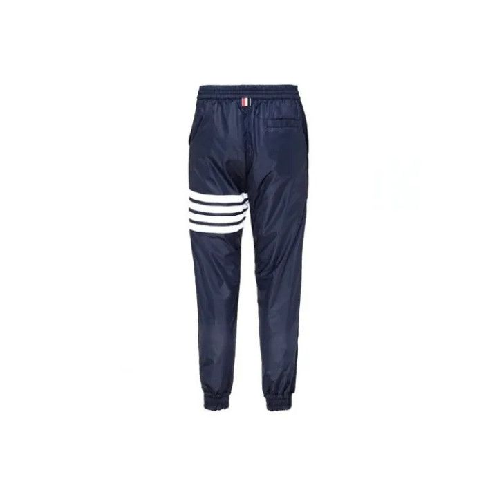 Thom Browne Thom Browne Navy Striped Sports Pants for Men Size US 30 / EU 46 - 1 Thumbnail