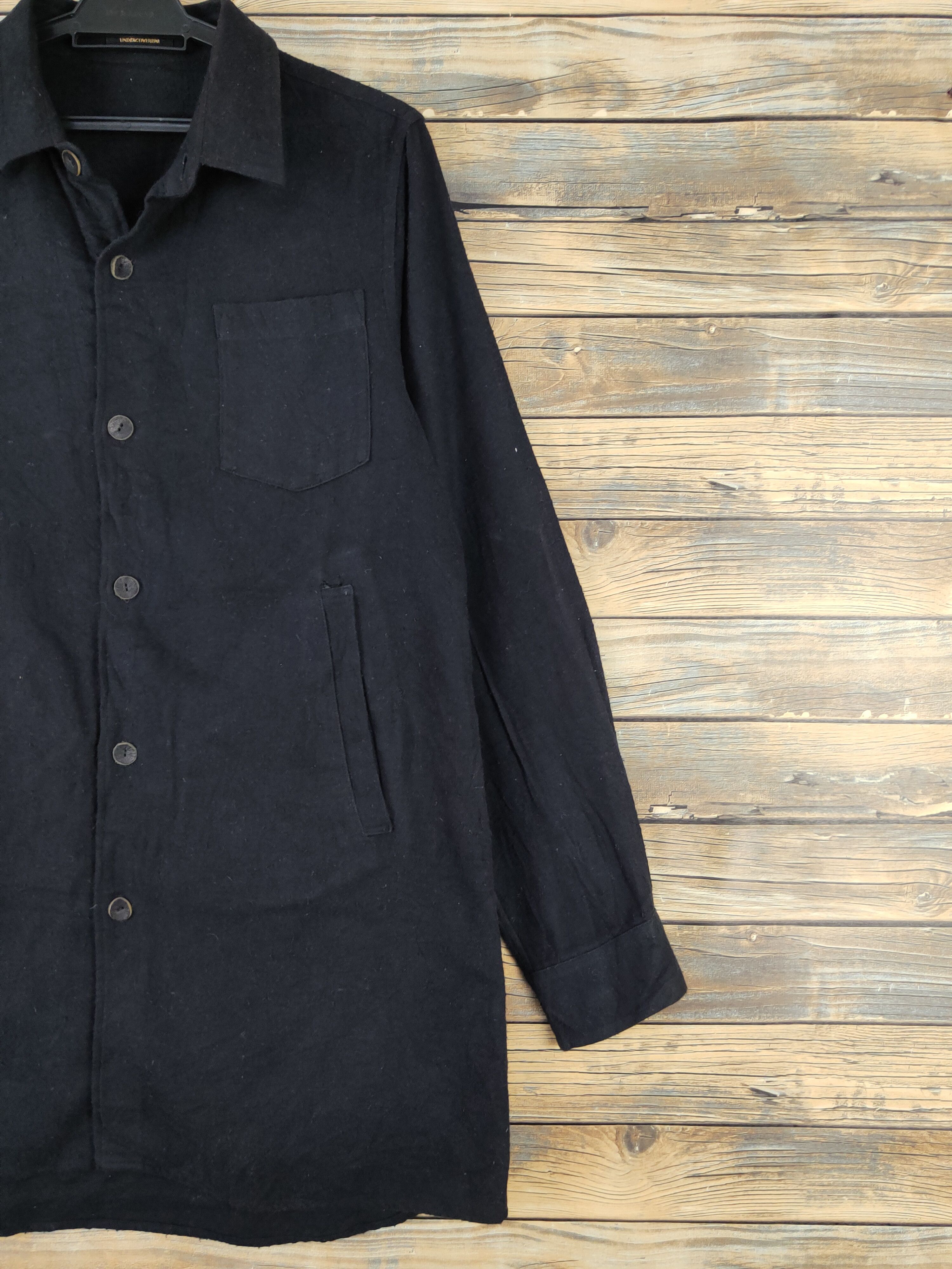 Japanese Brand × Undercover × Vintage Undercoverism Black Long Sleeve Button Up Shirts Size L / US 10 / IT 46 - 5 Thumbnail