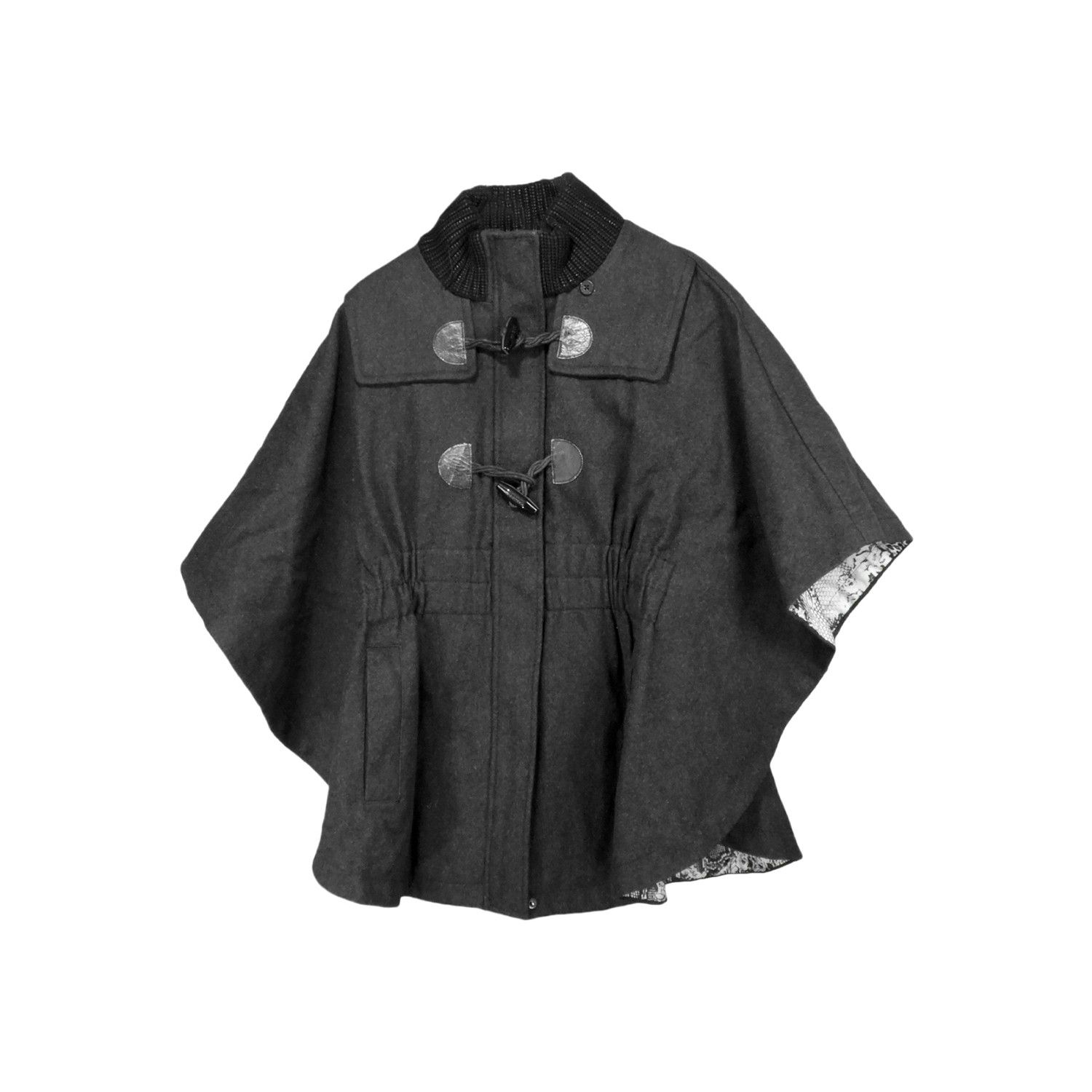 Guess 90'S GUESS PONCHO COAT WOOL BLEND JACKET Size M / US 6-8 / IT 42-44 - 1 Thumbnail
