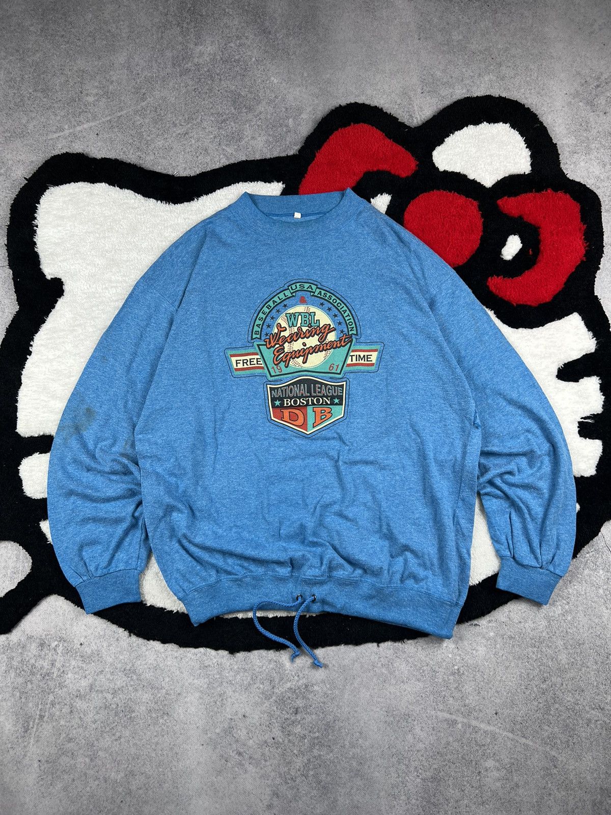 Vintage Vintage 80s WBL Baseball USA League Boston Y2K Sweatshirt Size US XL / EU 56 / 4 - 1 Thumbnail