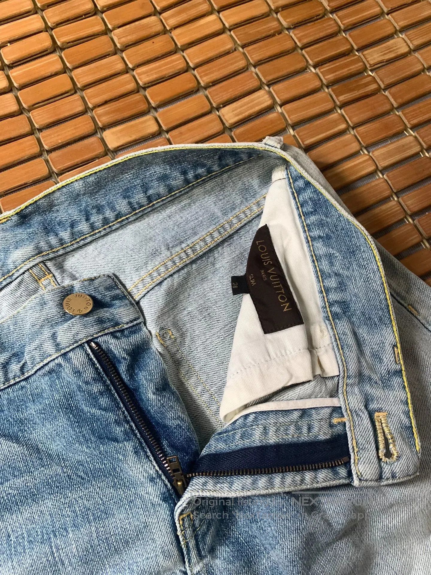 Louis Vuitton Louis Vuitton Leather Patch Jeans. Size 28" / US 6 / IT 42 - 5 Thumbnail