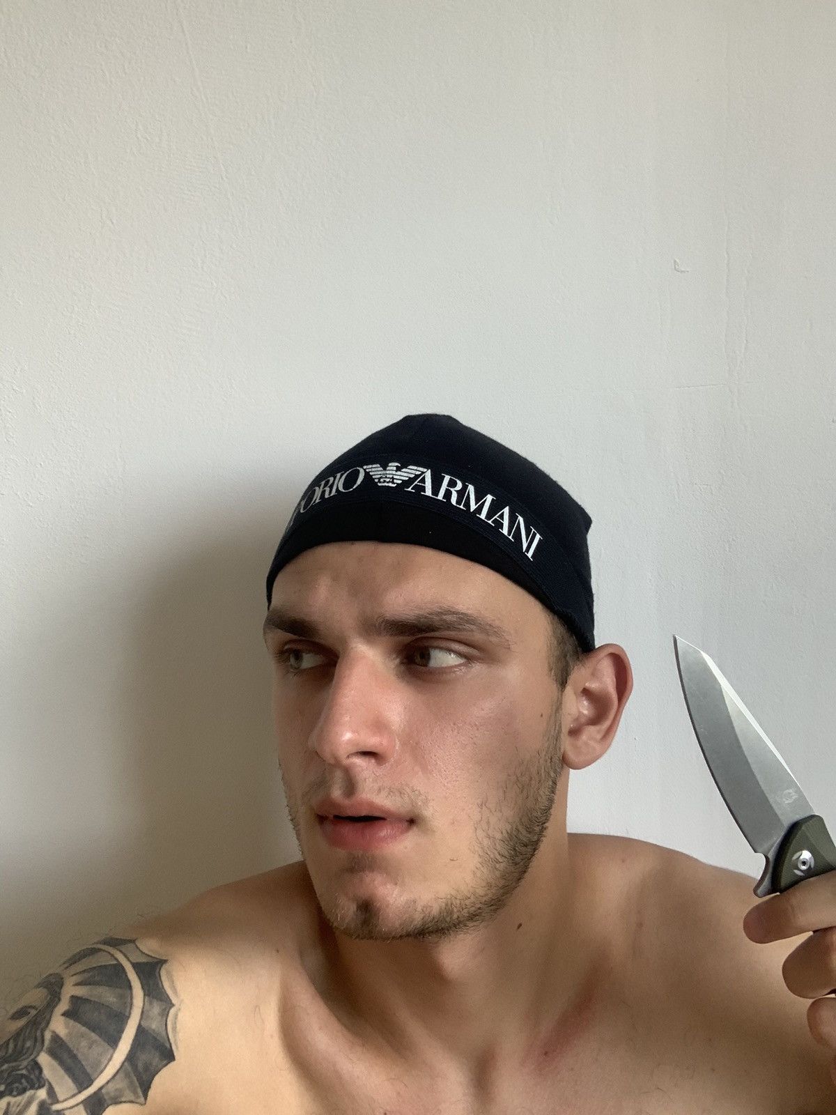 Emporio Armani Vintage Vintage Emporio Armani beanie hat Grailed