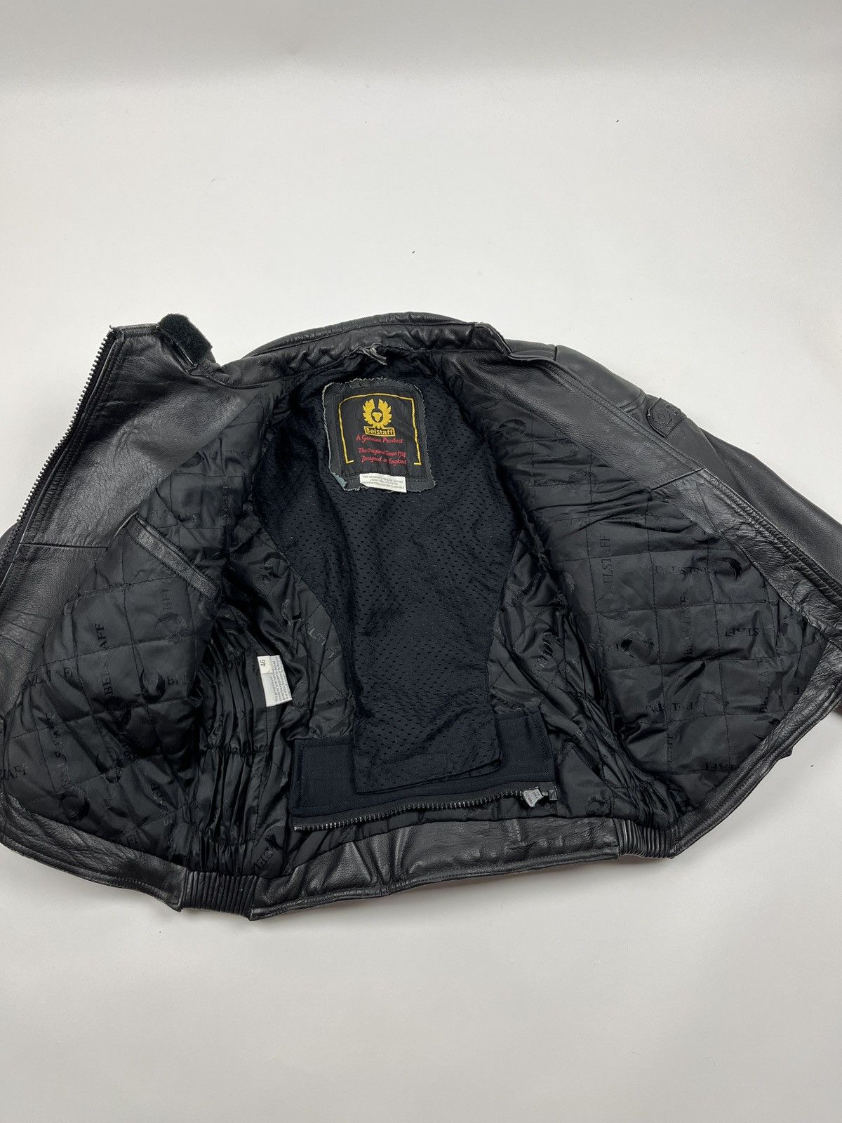Belstaff × Vintage Rare🔥Vintage 90s Belstaff Leather Biker/Racing Jacket Size US S / EU 44-46 / 1 - 20 Thumbnail