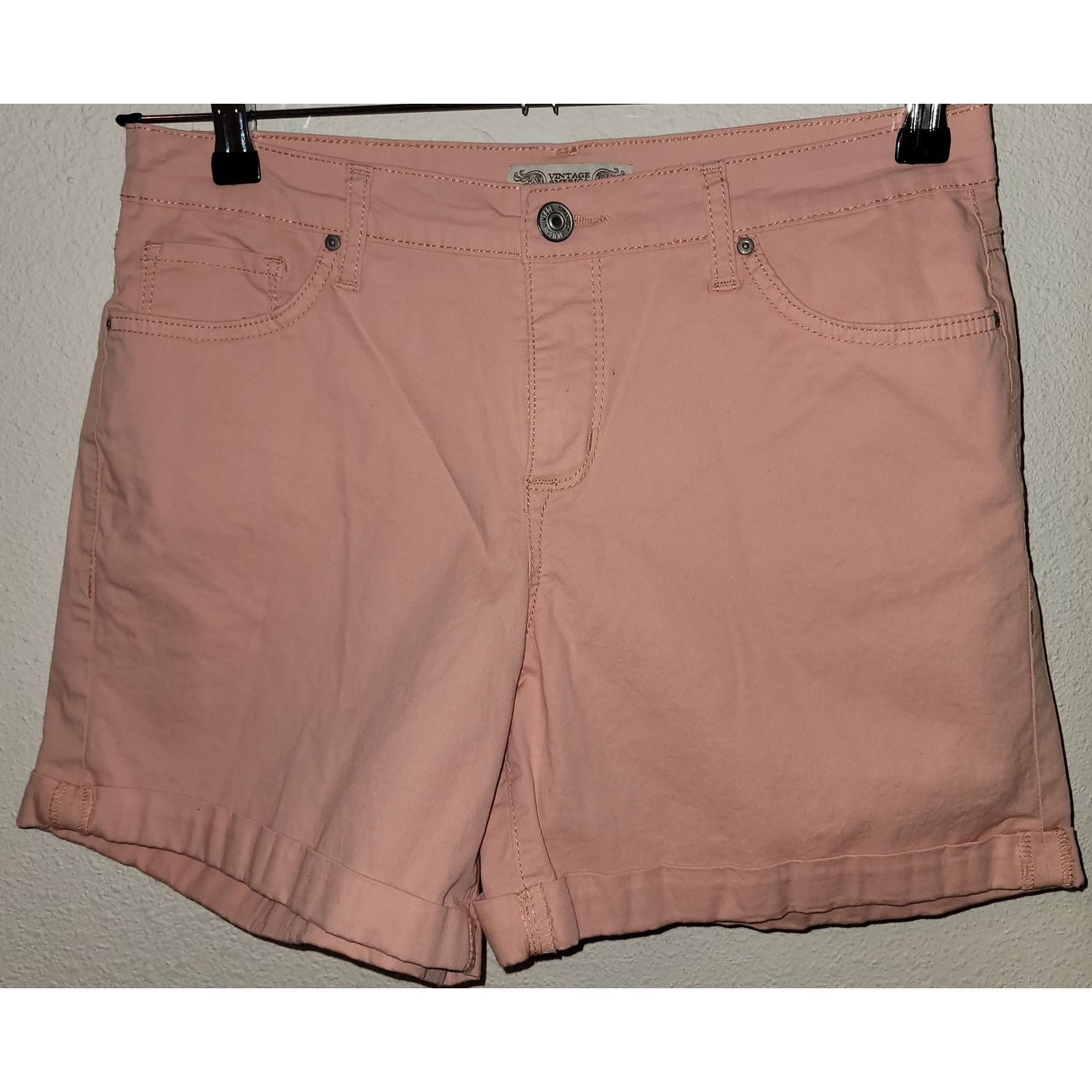 Other Vintage America Blue Orange Peach Boyfriend Shorts 8 Size 30" / US 8 / IT 44 - 1 Thumbnail