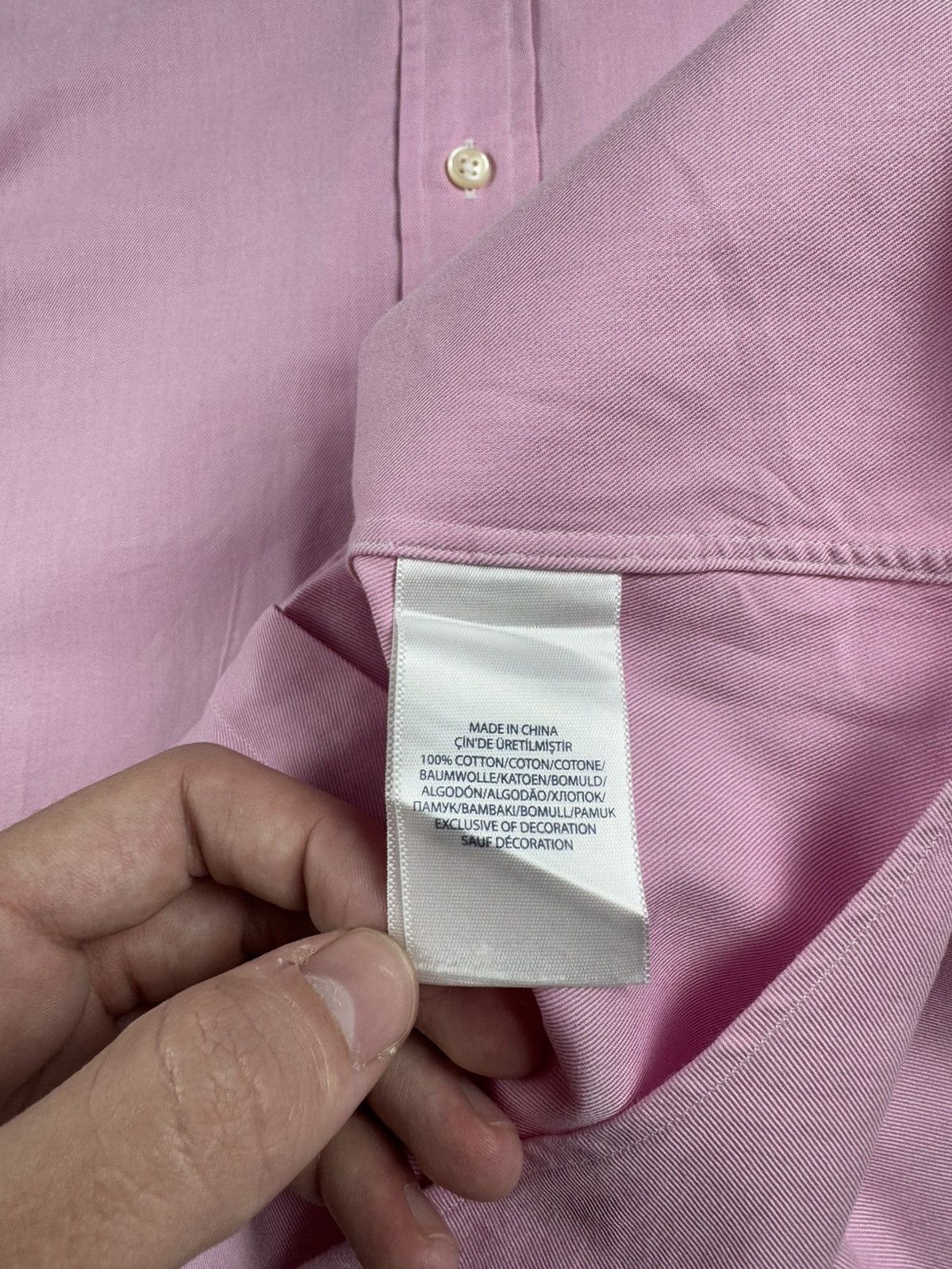 Polo Ralph Lauren Polo Ralph Lauren Rose Classic Blank Longsleeve Button Shirt Size US L / EU 52-54 / 3 - 11 Thumbnail