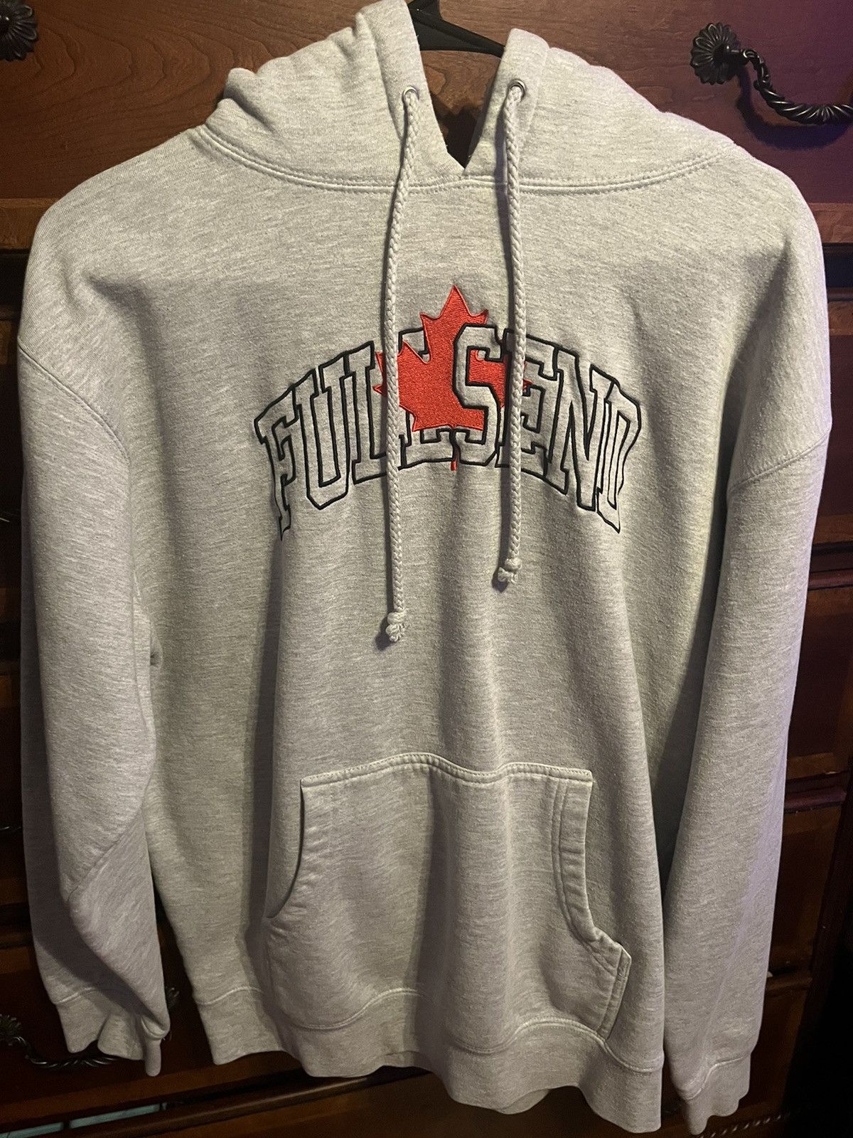 Red Hoodie Full Send Hoodie Canada Relaxed Fit Graphic Hoodie