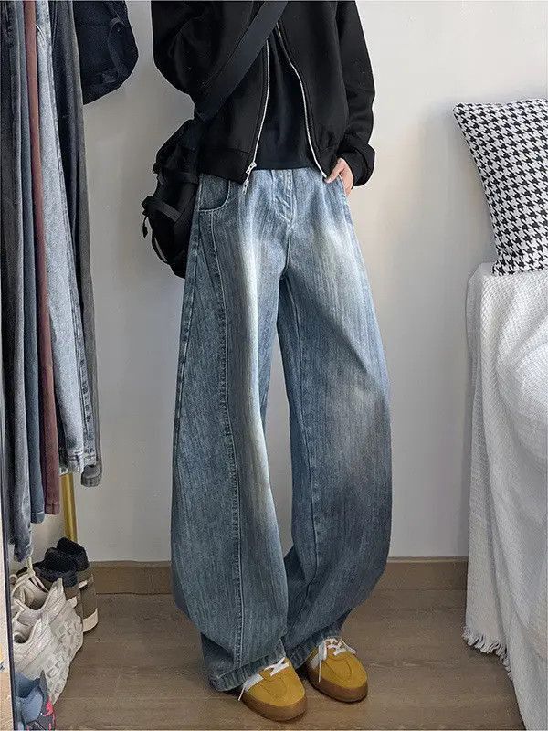 Japanese Brand Retro loose washed casual jeans Size US 32 / EU 48 - 5 Thumbnail