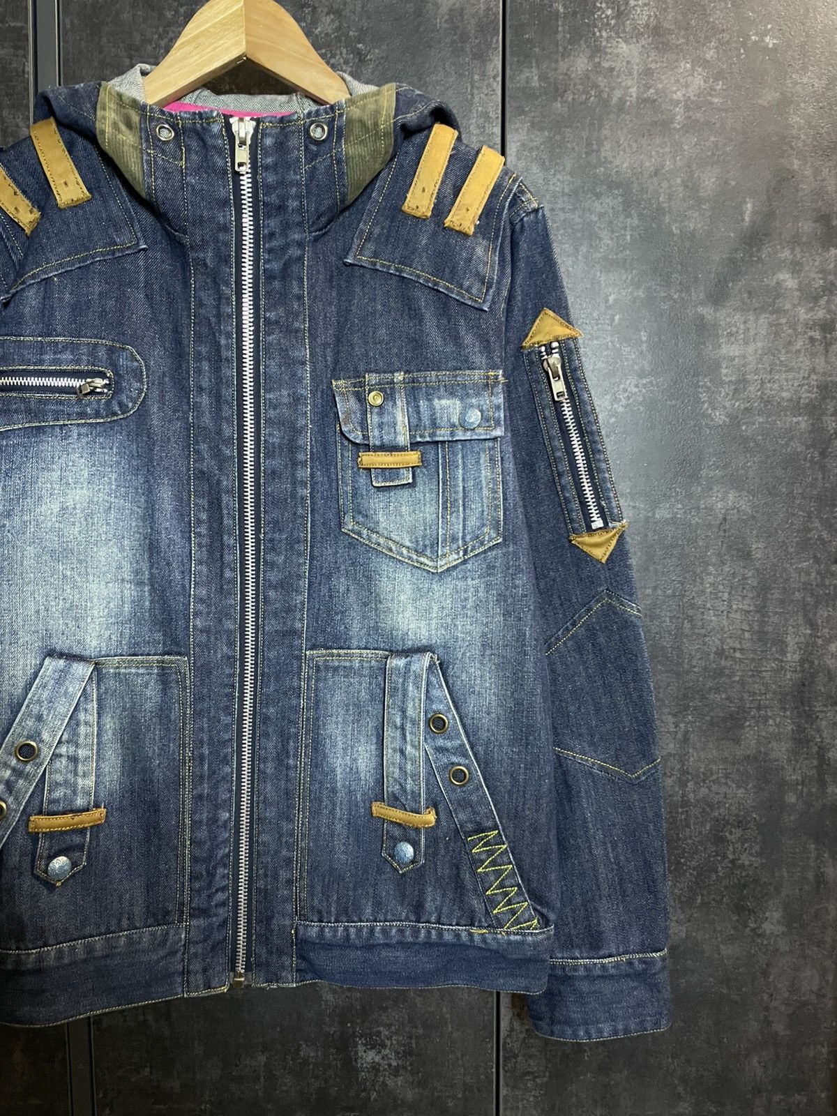 Japanese Brand Vintage Denim Military Jacket Napoleon Military Streetwear Size US L / EU 52-54 / 3 - 4 Thumbnail