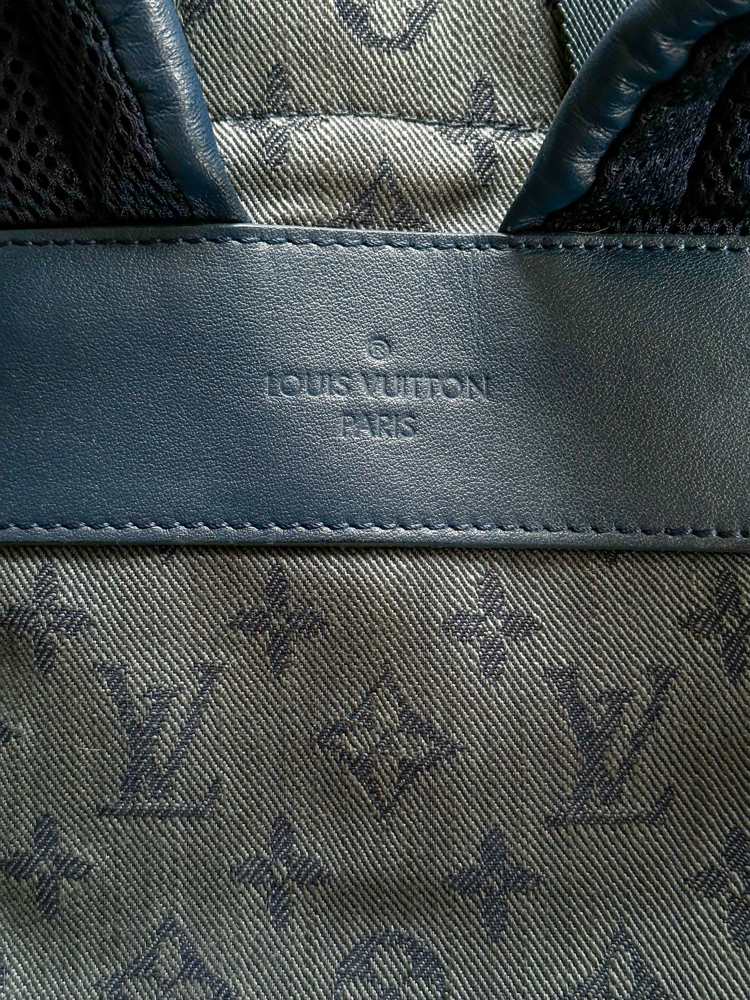 Louis Vuitton Louis Vuitton Blue Denim Monogram Chalk Backpack Size ONE SIZE - 7 Thumbnail