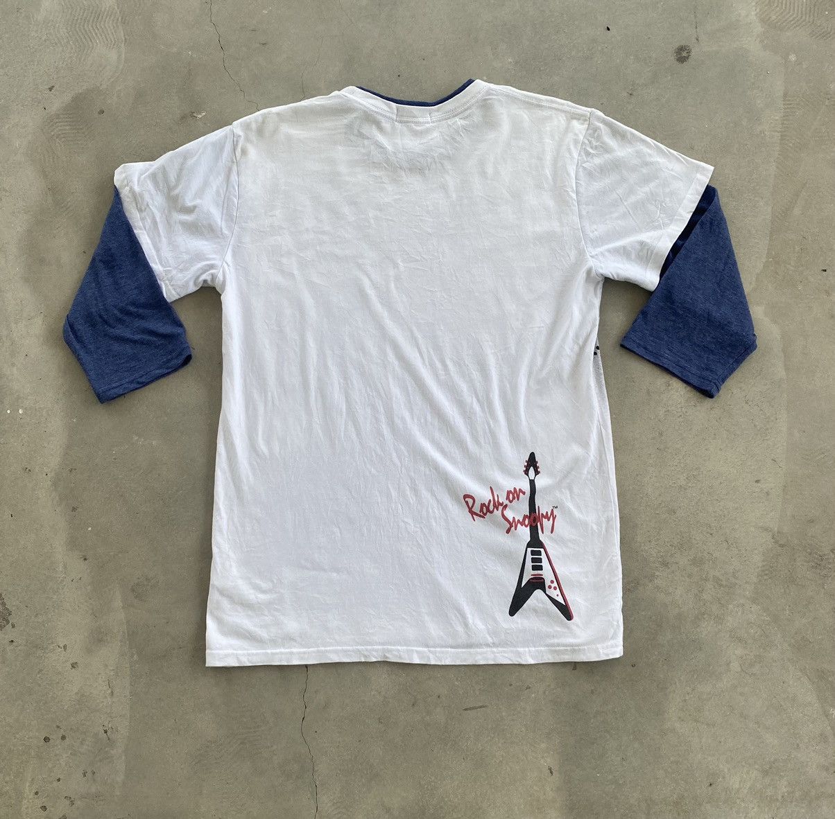Peanuts × Vintage VINTAGE SNOOPY PEANUTS ROCK ON RAGLAN TEE Size US L / EU 52-54 / 3 - 5 Thumbnail
