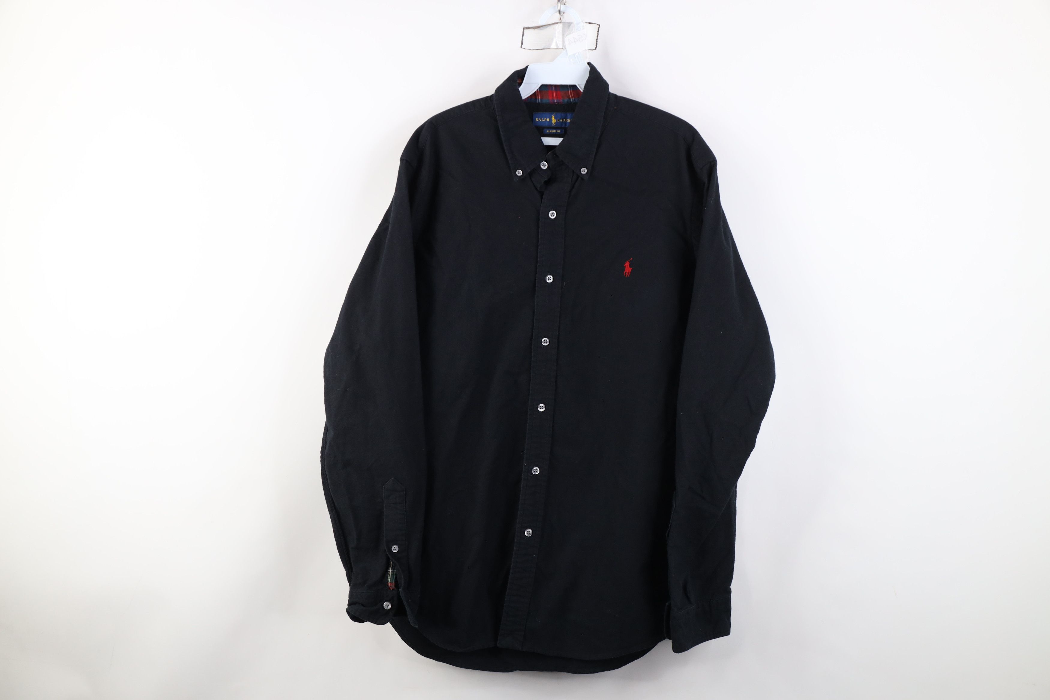 Ralph Lauren Vintage Ralph Lauren Chamois Cloth Button Down Shirt Black Size US L / EU 52-54 / 3 - 1 Thumbnail