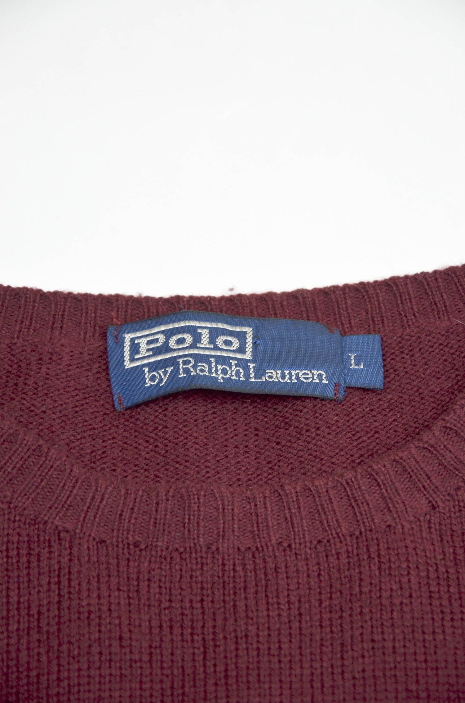 Polo Ralph Lauren Polo Ralph Lauren Lambswool Burgundy Sweater Size L Size US L / EU 52-54 / 3 - 9 Thumbnail
