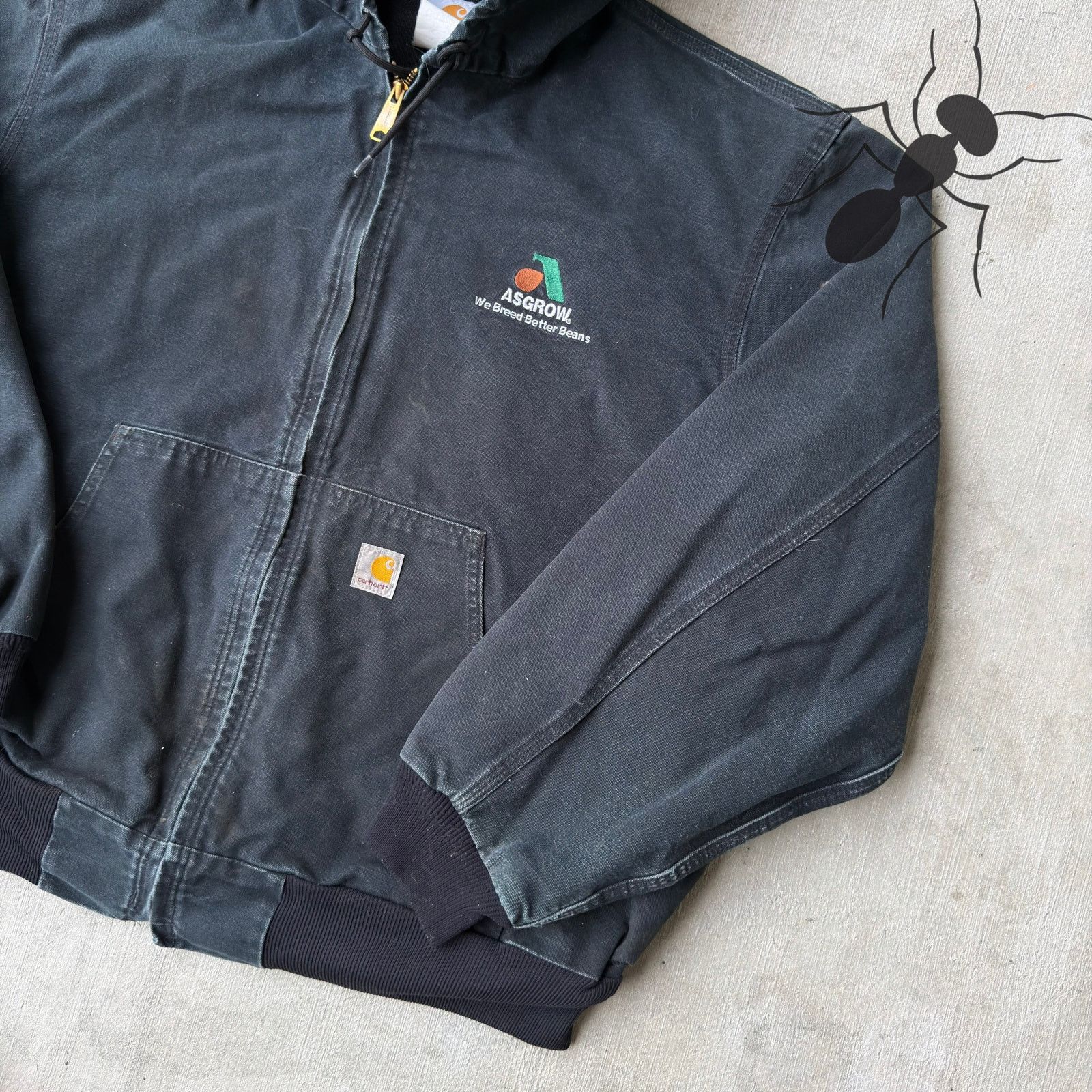 Carhartt × Vintage Carhartt black hooded active work wear jacket Size US XXL / EU 58 / 5 - 4 Thumbnail