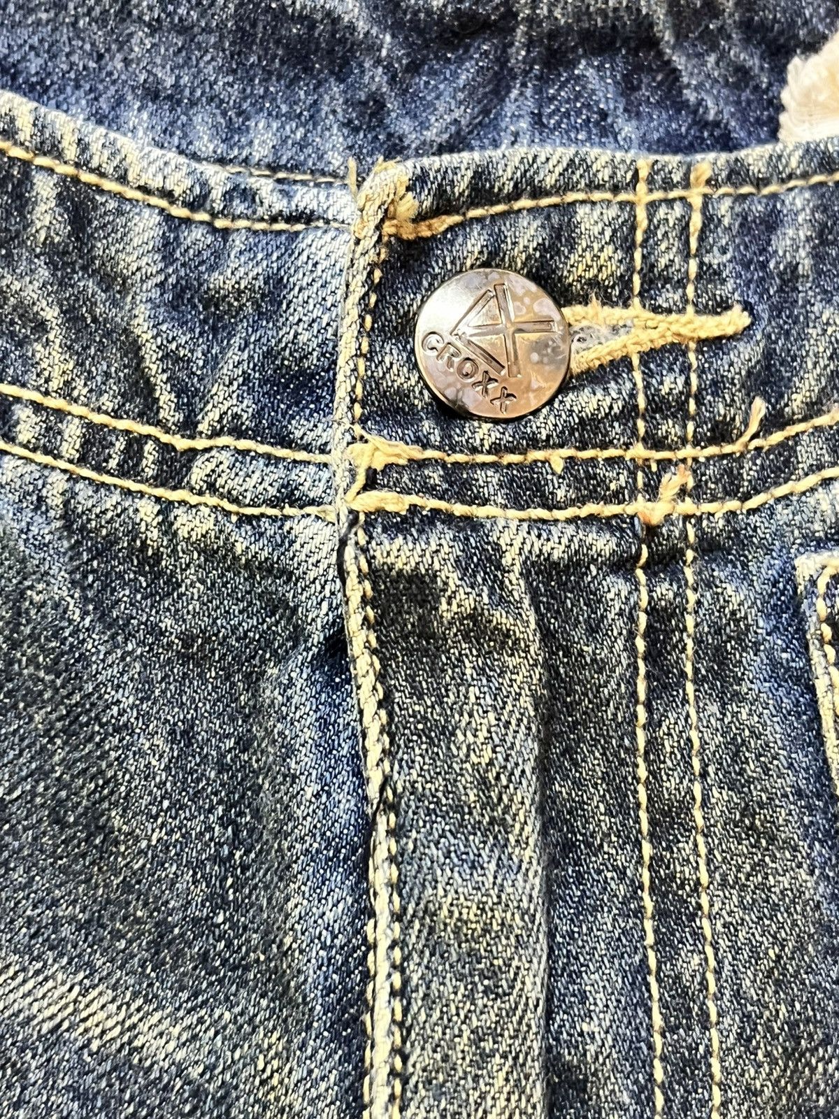 St. Croix Vintage XCroxx Mudwash Zipper Avant Garde Style Denim Size US 29 - 11 Thumbnail