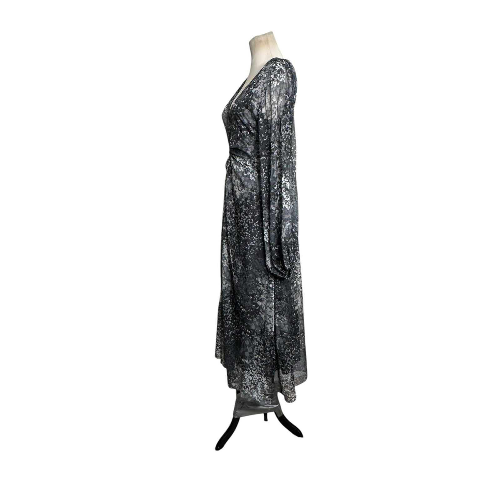 ROTATE Rotate Gray printed long sleeves midi dress size 6 Size M / US 6-8 / IT 42-44 - 9 Thumbnail