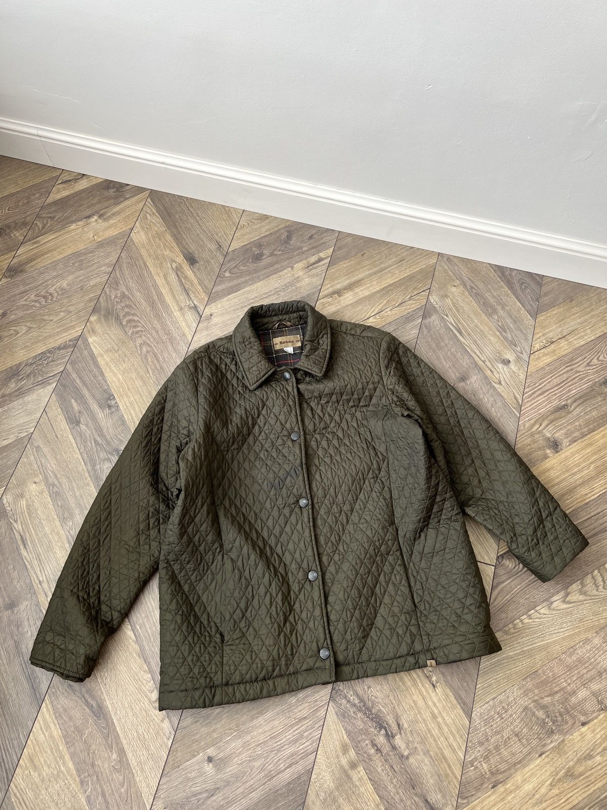Barbour × Vintage Barbour Vintage Womens Tailored Quilted Jacket Size M / US 6-8 / IT 42-44 - 2 Thumbnail