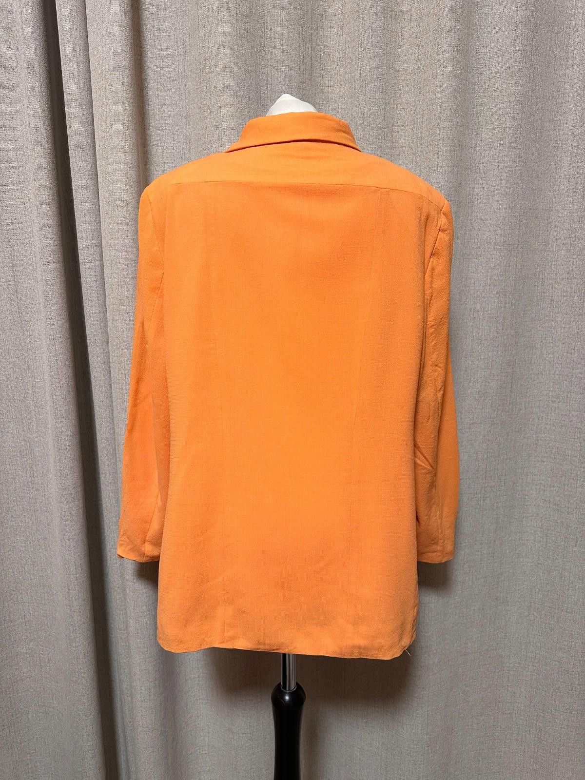 Givenchy GIVENCHY En Plus Vintage Statement Orange Blazer 46W US 16W Size L / US 10 / IT 46 - 5 Thumbnail