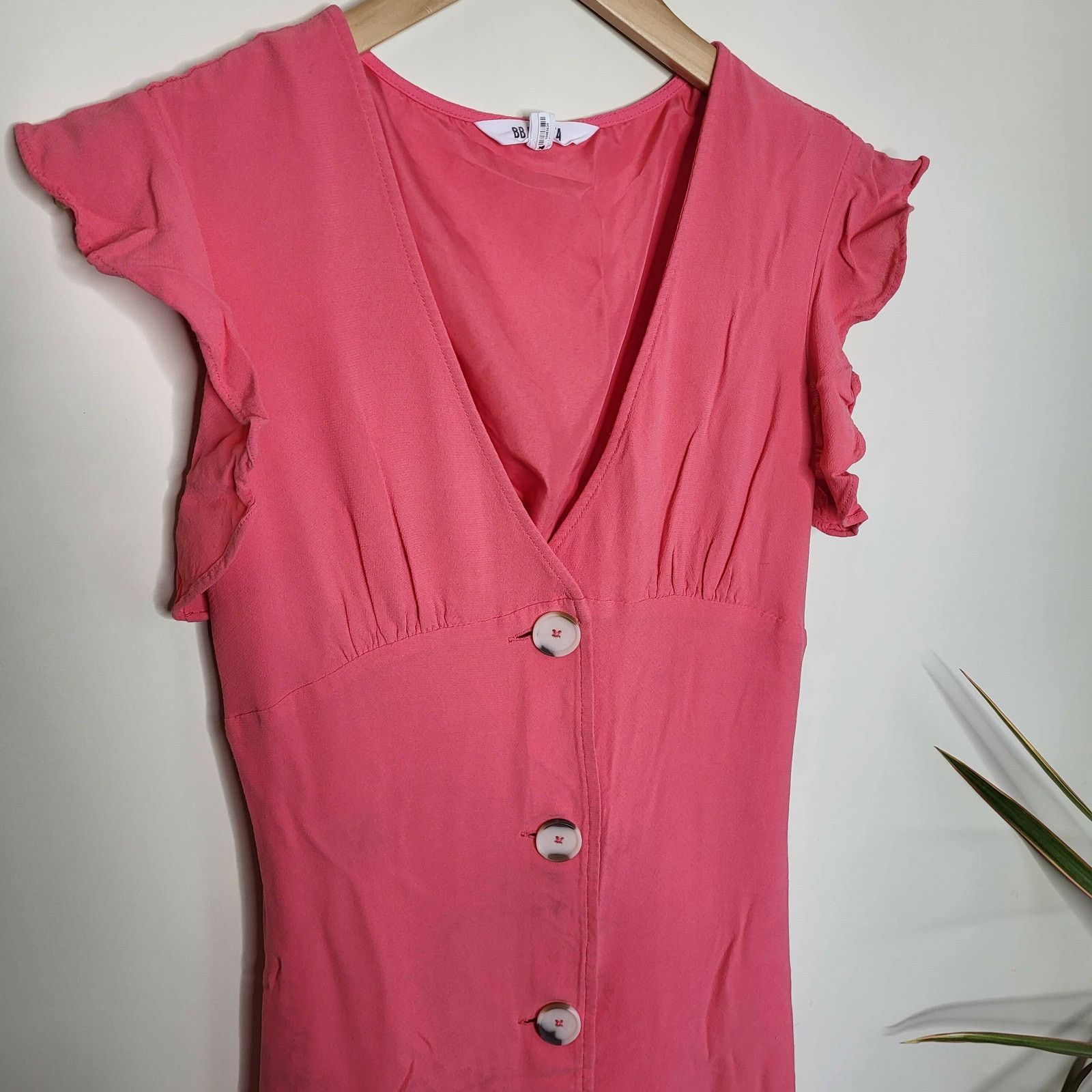 BB Dakota BB Dakota Ruffle Sleeve Midi Dress - Pink Size S / US 4 / IT 40 - 4 Thumbnail