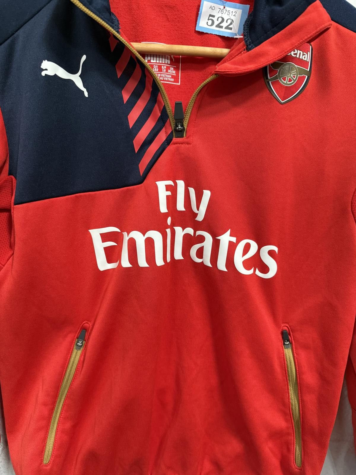 Puma Puma Arsenal Fly Emirates Red and Black Quarter Zip Jacket Size US M / EU 48-50 / 2 - 3 Thumbnail