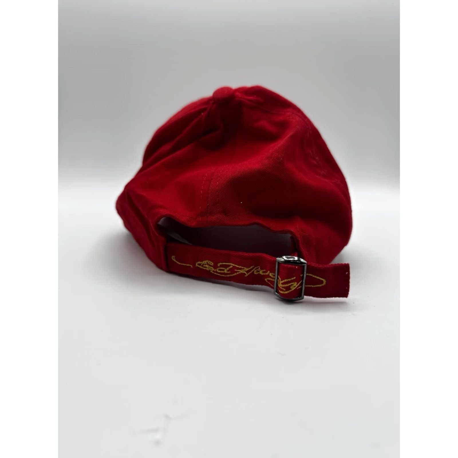 Ed Hardy Ed Hardy Red Embroidered Dragon Ball Cap Hat Strapback Unisex Adults One Size Red Cotton Size ONE SIZE - 3 Thumbnail