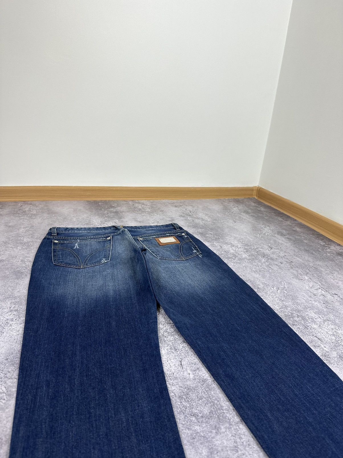 Dolce & Gabbana Vintage Dolce & Gabbana Logo Stone Washed Designer Jeans Size US 34 / EU 50 - 4 Thumbnail