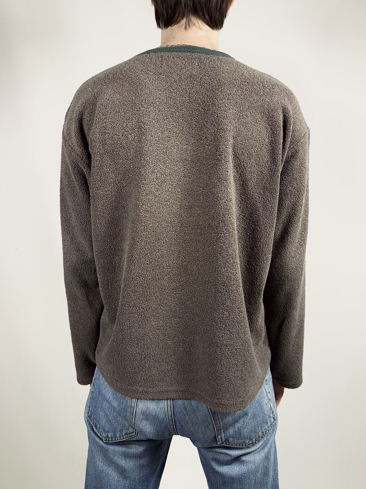 Diesel × Vintage 90s Vintage Diesel Rubber Logo Towel Knit Jumper Size US L / EU 52-54 / 3 - 8 Thumbnail