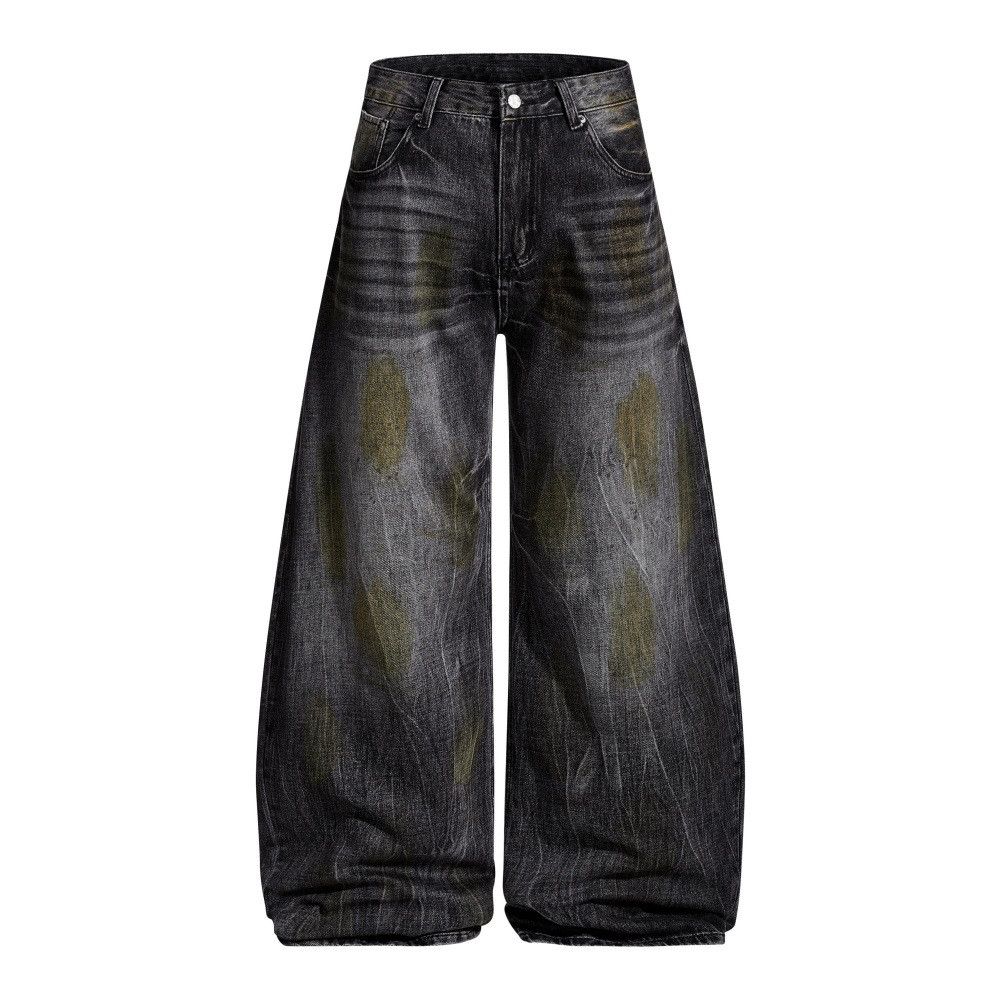 Vintage Men's loose washed dirty casual distressed jeans Size US 34 / EU 50 - 1 Thumbnail