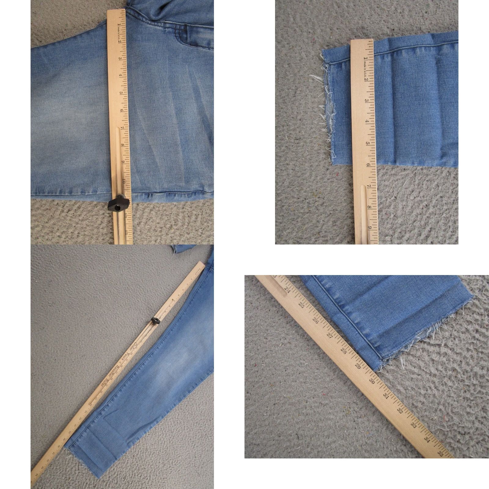 Vintage Kancan Jeans Womens Mid Rise Medium Wash Skinny Blue Stretch Denim Size 15/31 Slim 5-Pocket Design Button Zip Womens Clothing Size 24" / US 00 / IT 34 - 8 Thumbnail