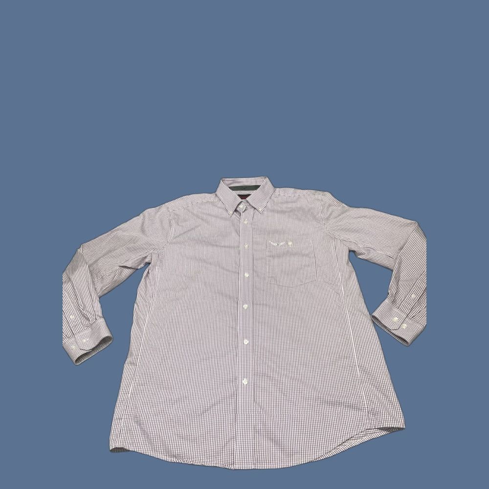 Wrangler Wrangler Relentless Shirt Mens L Gingham Plaid Button-Up Long Sleeve Size US L / EU 52-54 / 3 - 1 Thumbnail