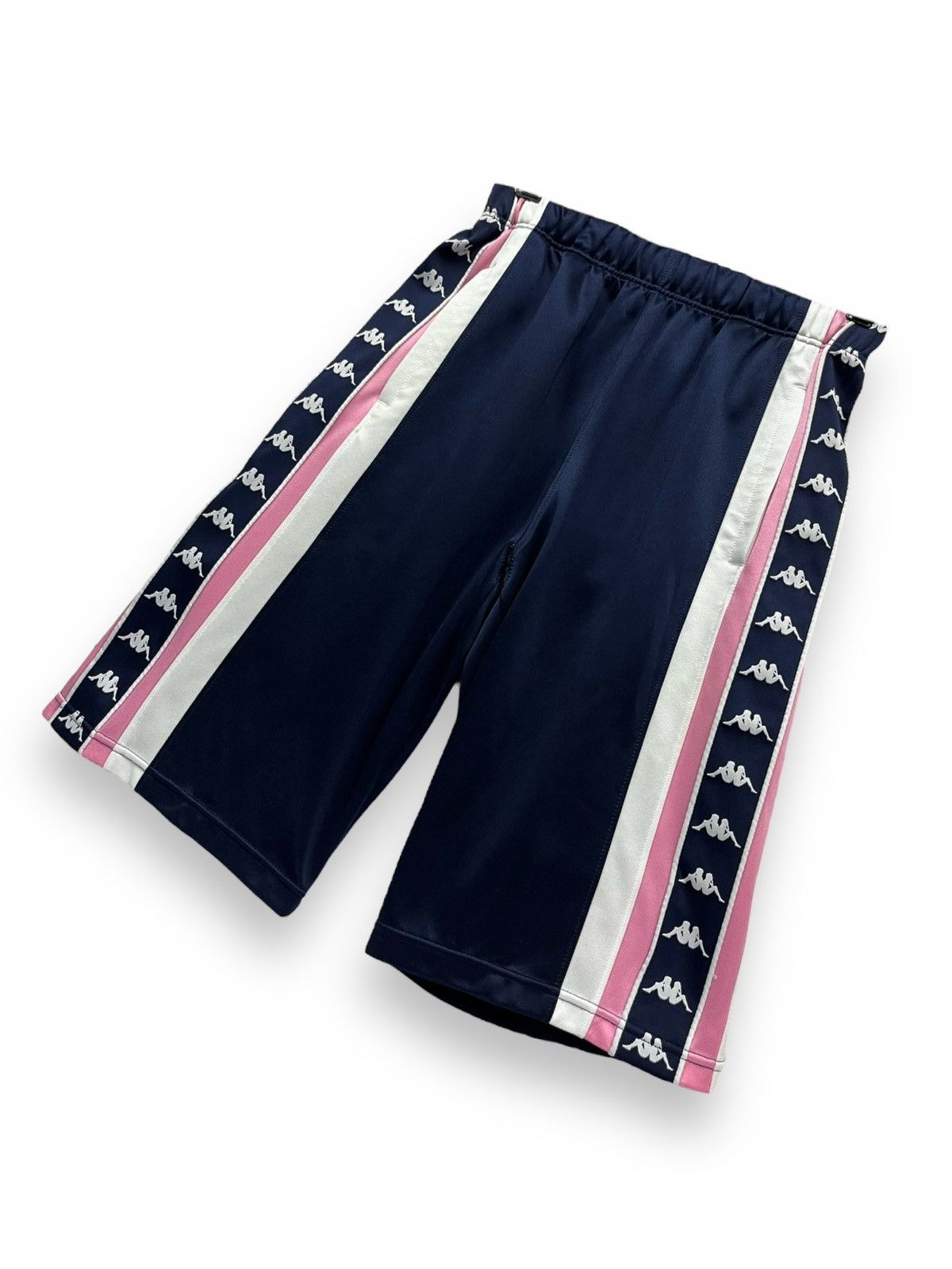 Kappa 🔥RARE 90’s RAPPER KAPPA SideTape Logo Polyester Shorts Size 29" - 4 Thumbnail