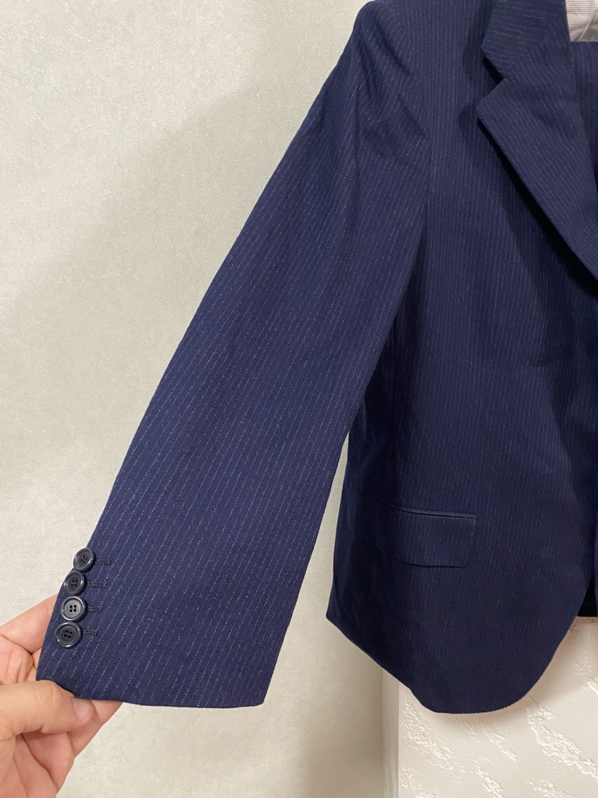 Cesare Attolini Sartoria Attolini Napoli 3 piece Wool Stripe Suit Size: 55 Size 44R - 7 Thumbnail