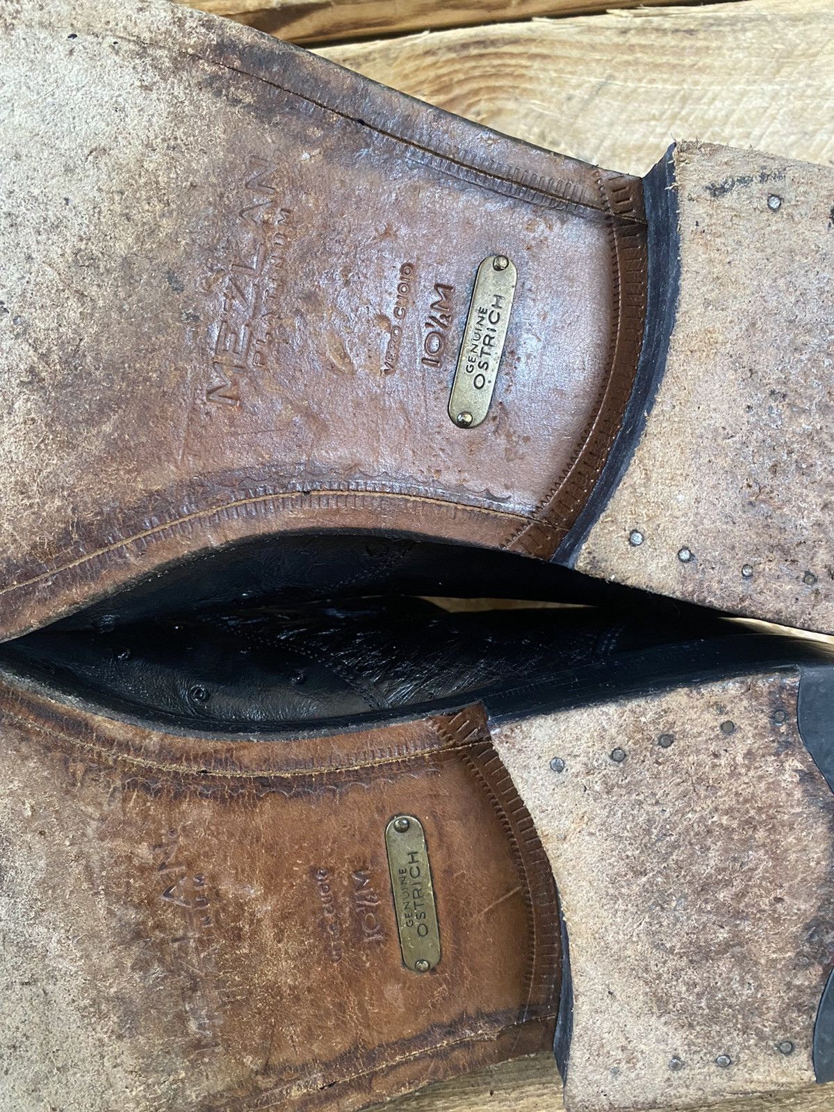 Designer × Mauri × Mezlan Mezlan lace up leather exotic ostrich skin Oxford shoeuk10.5 Size US 11 / EU 44 - 16 Thumbnail