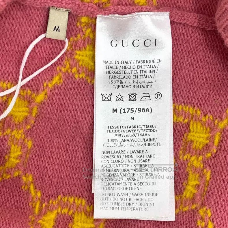 Gucci Gucci Pink logo jacquard full-print wool V-neck sleeveless Size US M / EU 48-50 / 2 - 6 Thumbnail