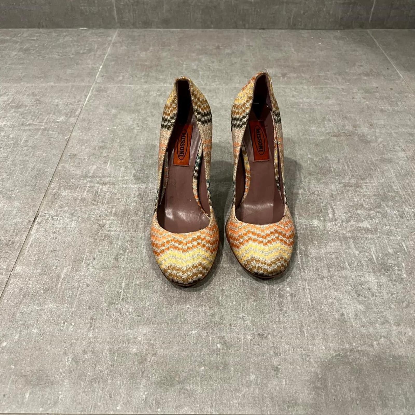 Missoni Missoni Multicolor Zigzag Pattern Women's High Heels Size US 7.5 / IT 37.5 - 3 Thumbnail
