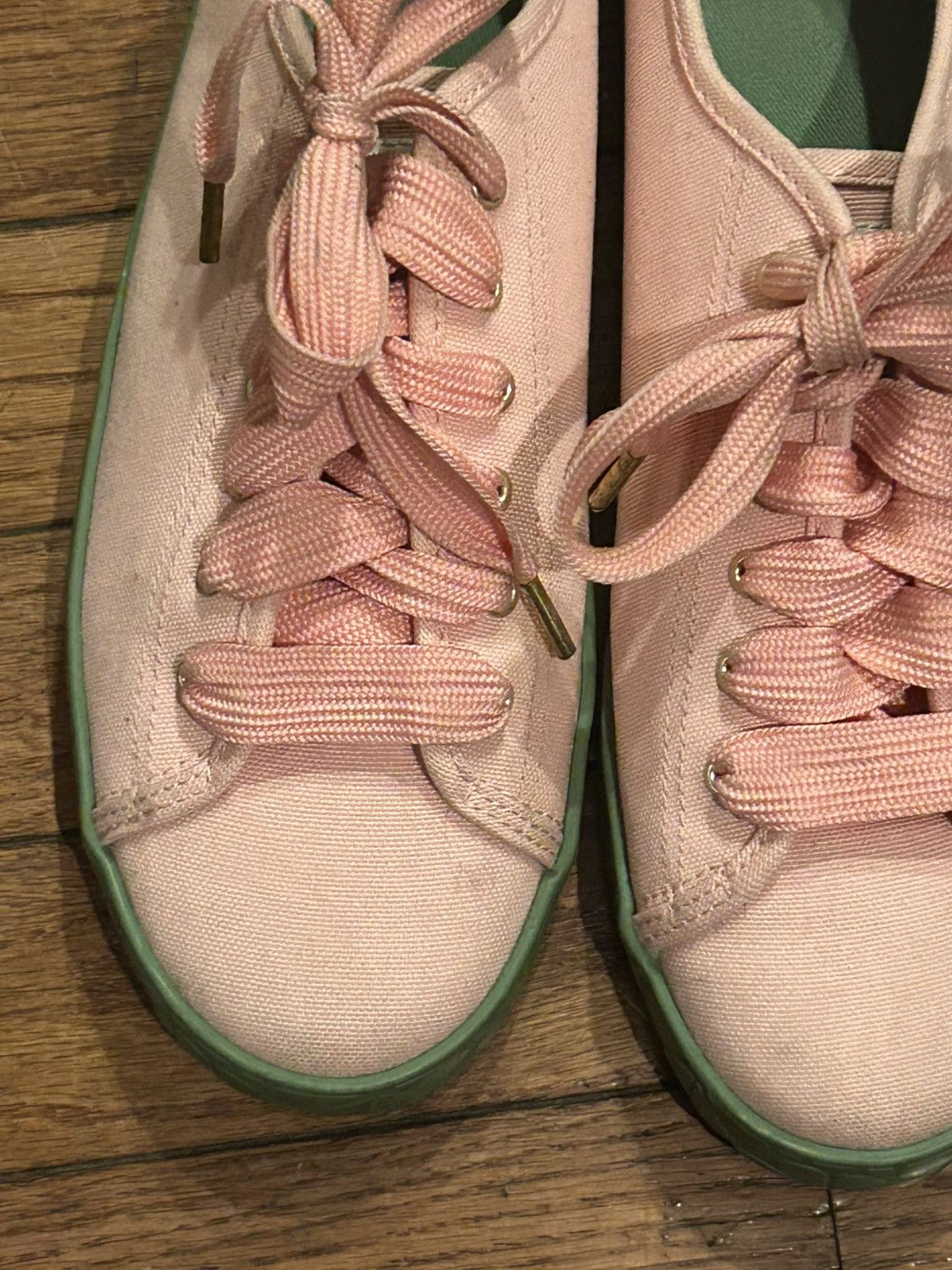 Kate Spade Keds X Kate Spade Pink & Green Sneakers Size US 8.5 / IT 38.5 - 3 Thumbnail