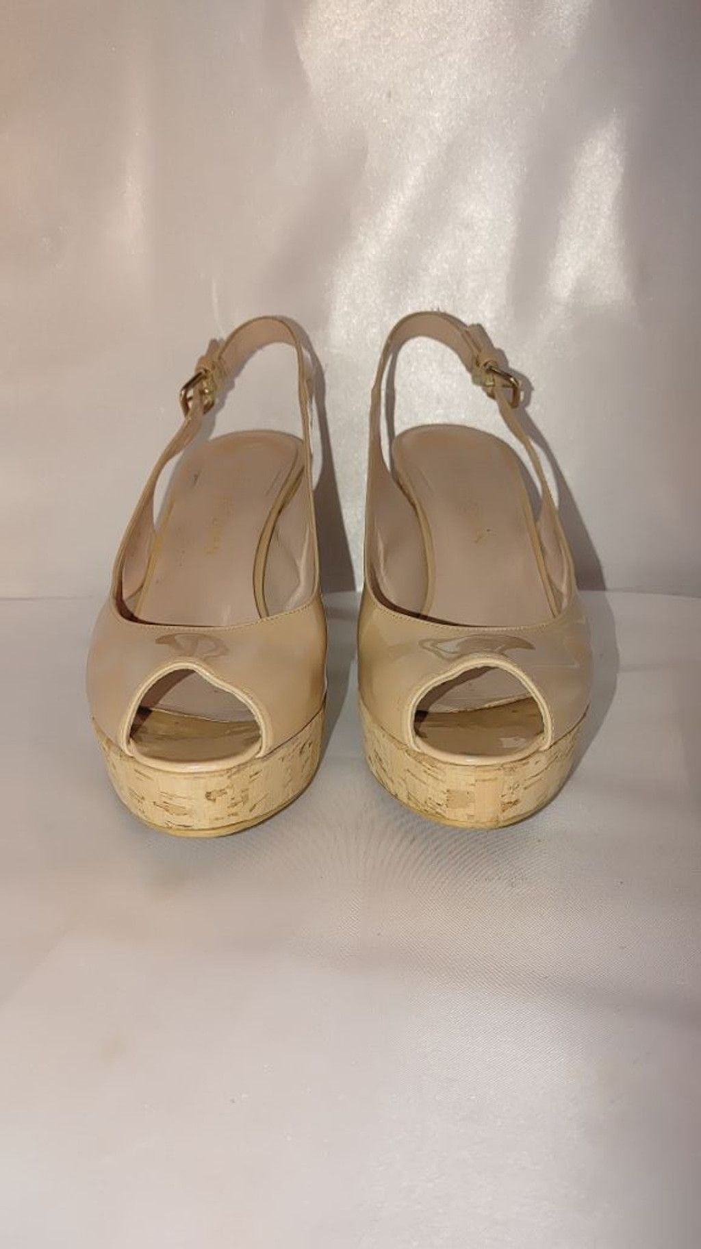 Stuart Weitzman Stuart Weitzman Riveria Patent Leather Wedges Size 8.5M Size US 8.5 / IT 38.5 - 4 Thumbnail