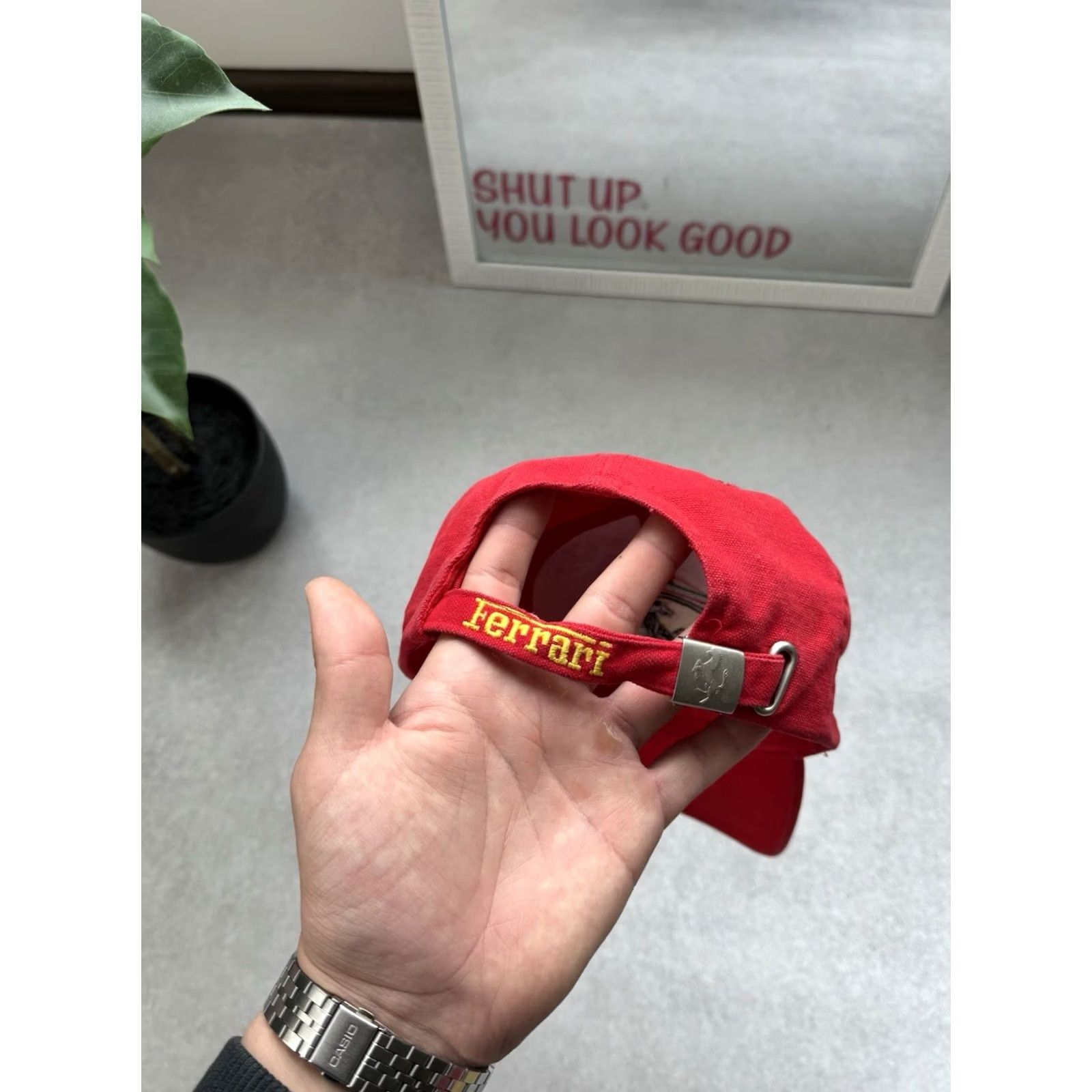 Ferrari VINTAGE Ferrari 90s Official Product Big Logo Racing Red Cap Men One Size Size ONE SIZE - 4 Thumbnail